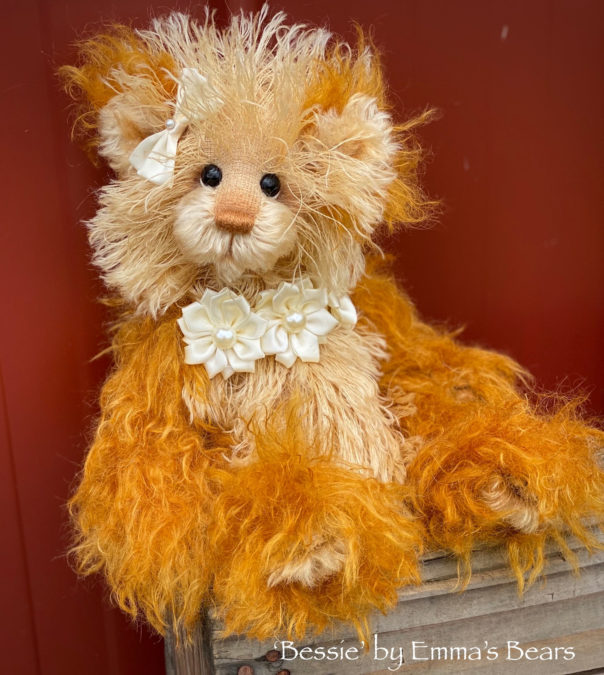 Bessie - 12" Hand-dyed mohair artist bear by Emma's Bears - OOAK