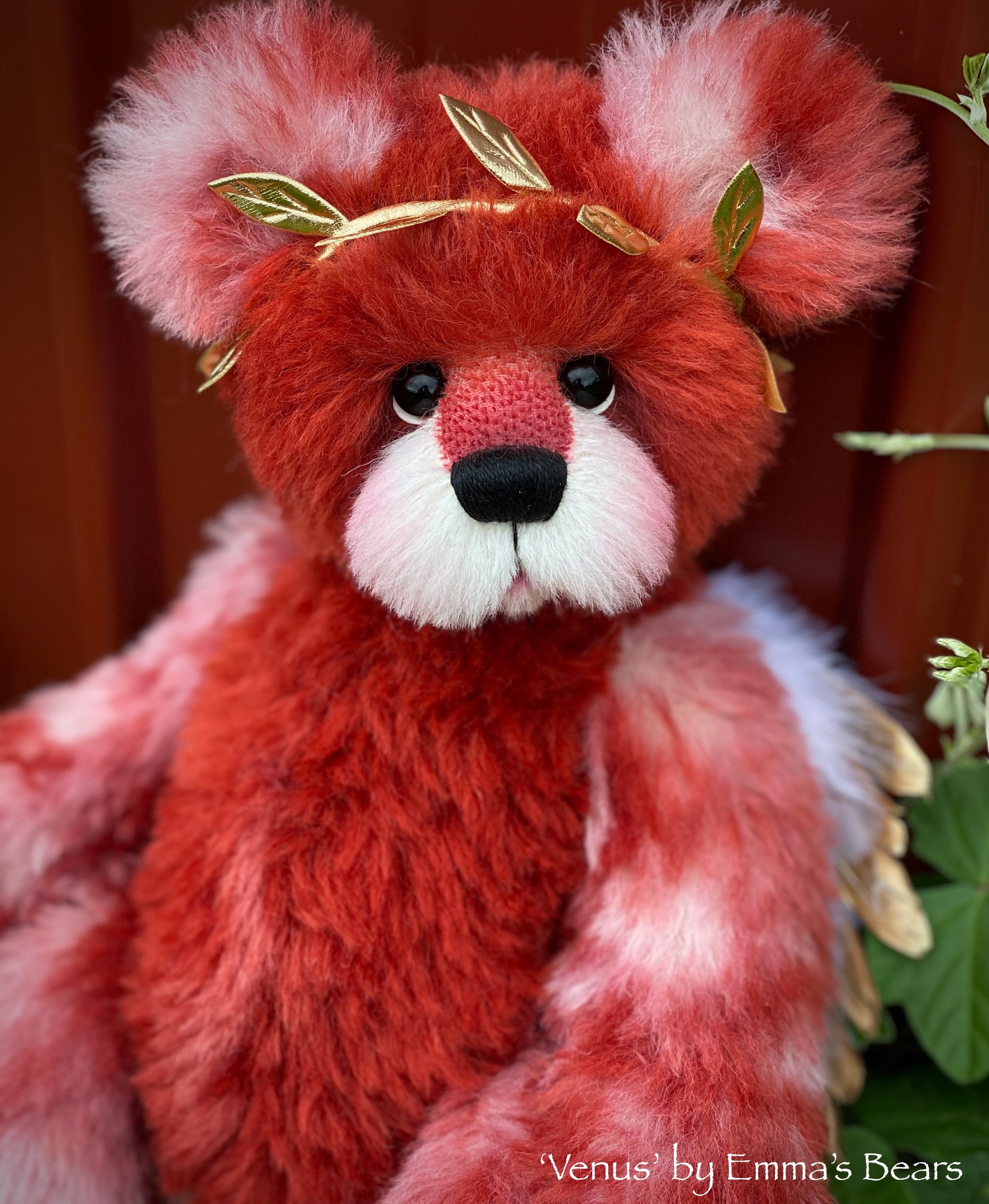 Venus - 14" Hand-dyed Valentines alpaca artist bear by Emma's Bears - OOAK