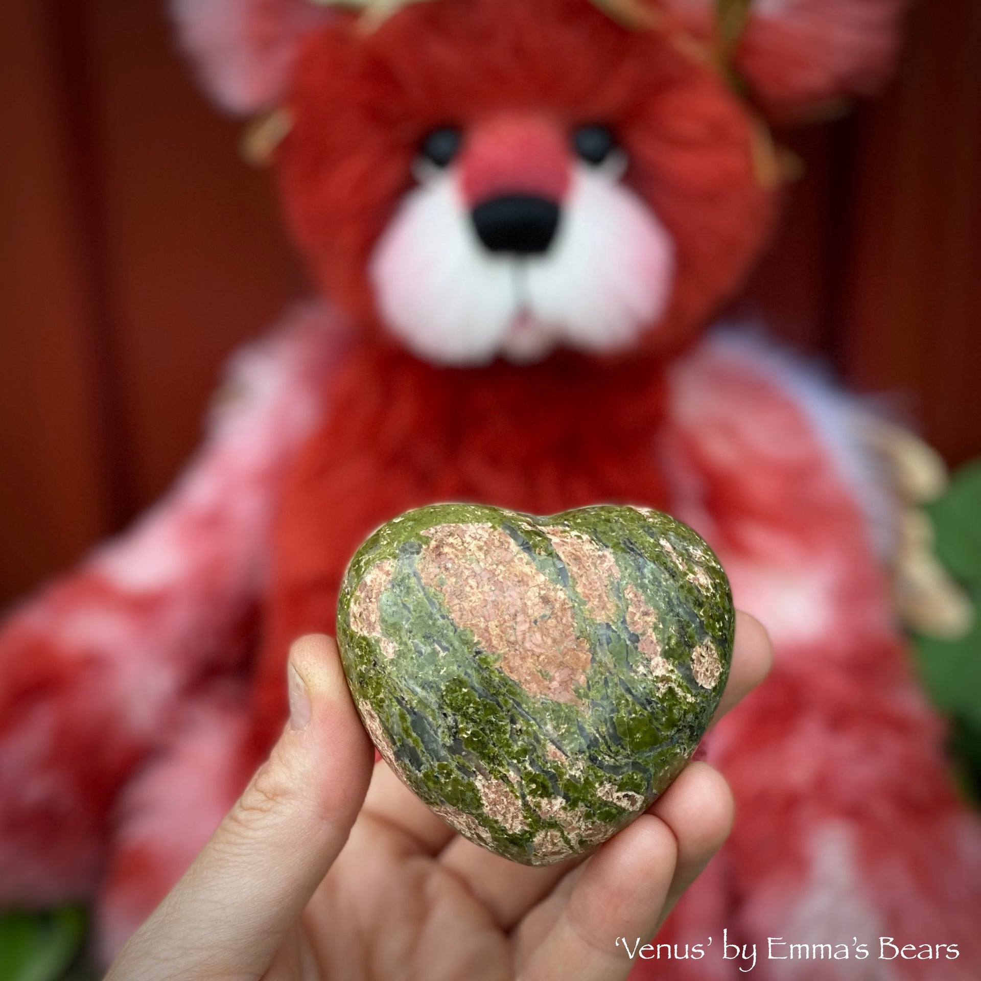 Venus - 14" Hand-dyed Valentines alpaca artist bear by Emma's Bears - OOAK