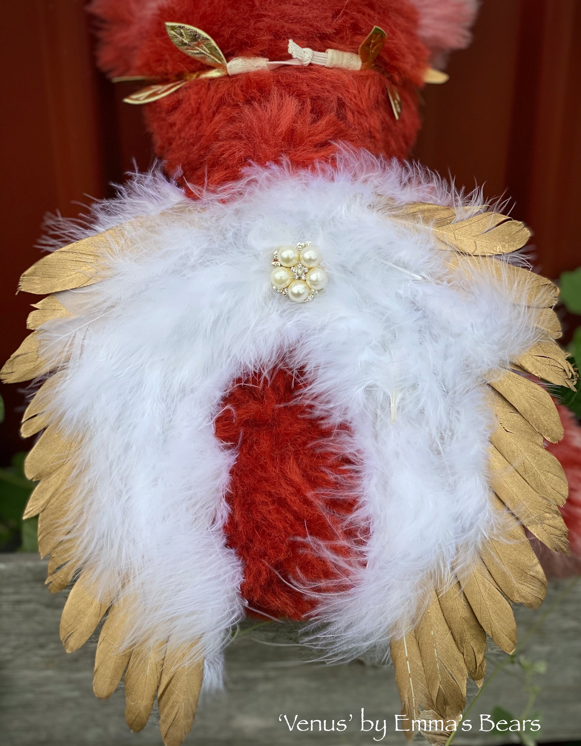 Venus - 14" Hand-dyed Valentines alpaca artist bear by Emma's Bears - OOAK