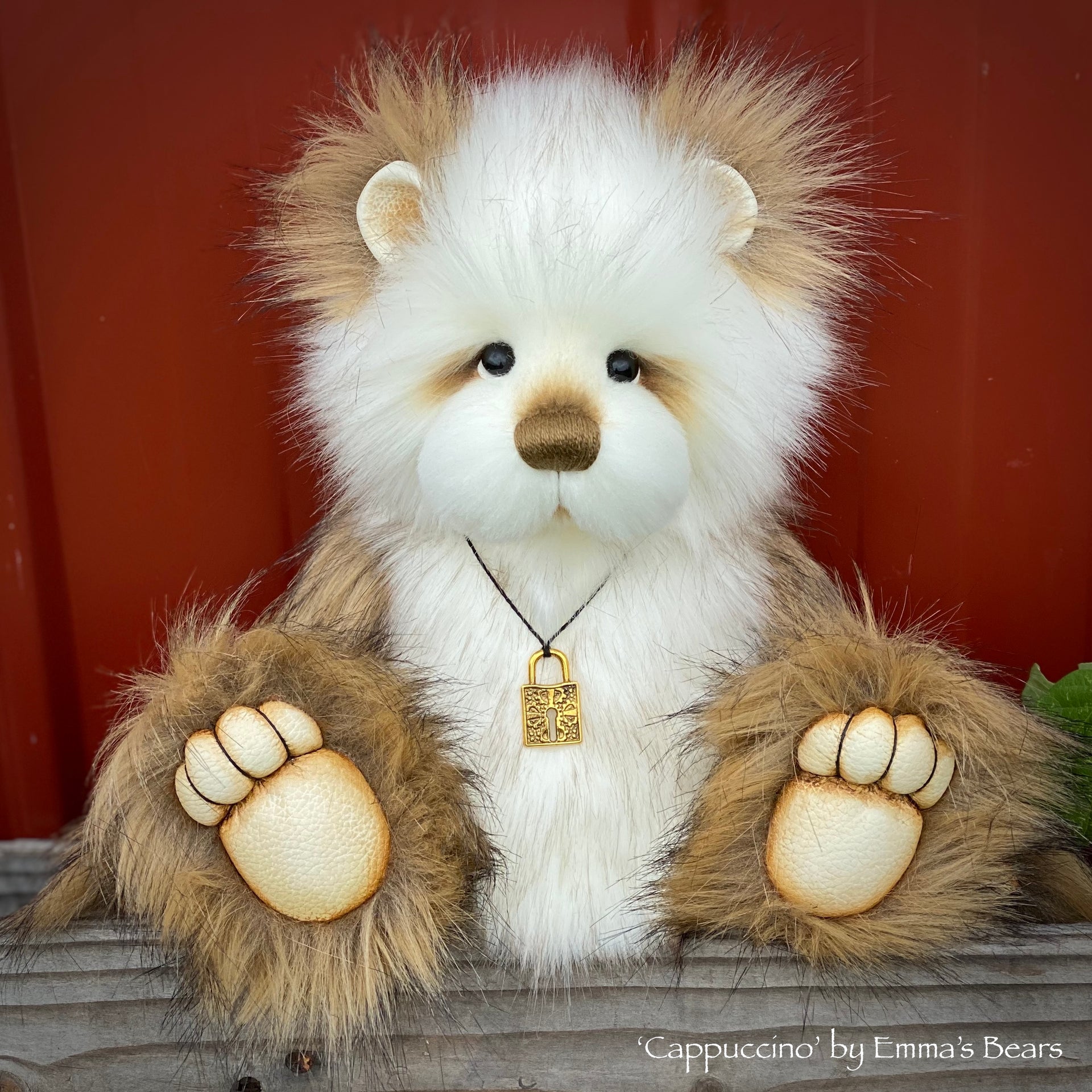 Cappuccino - 13" faux fur Artist Bear by Emma's Bears - OOAK