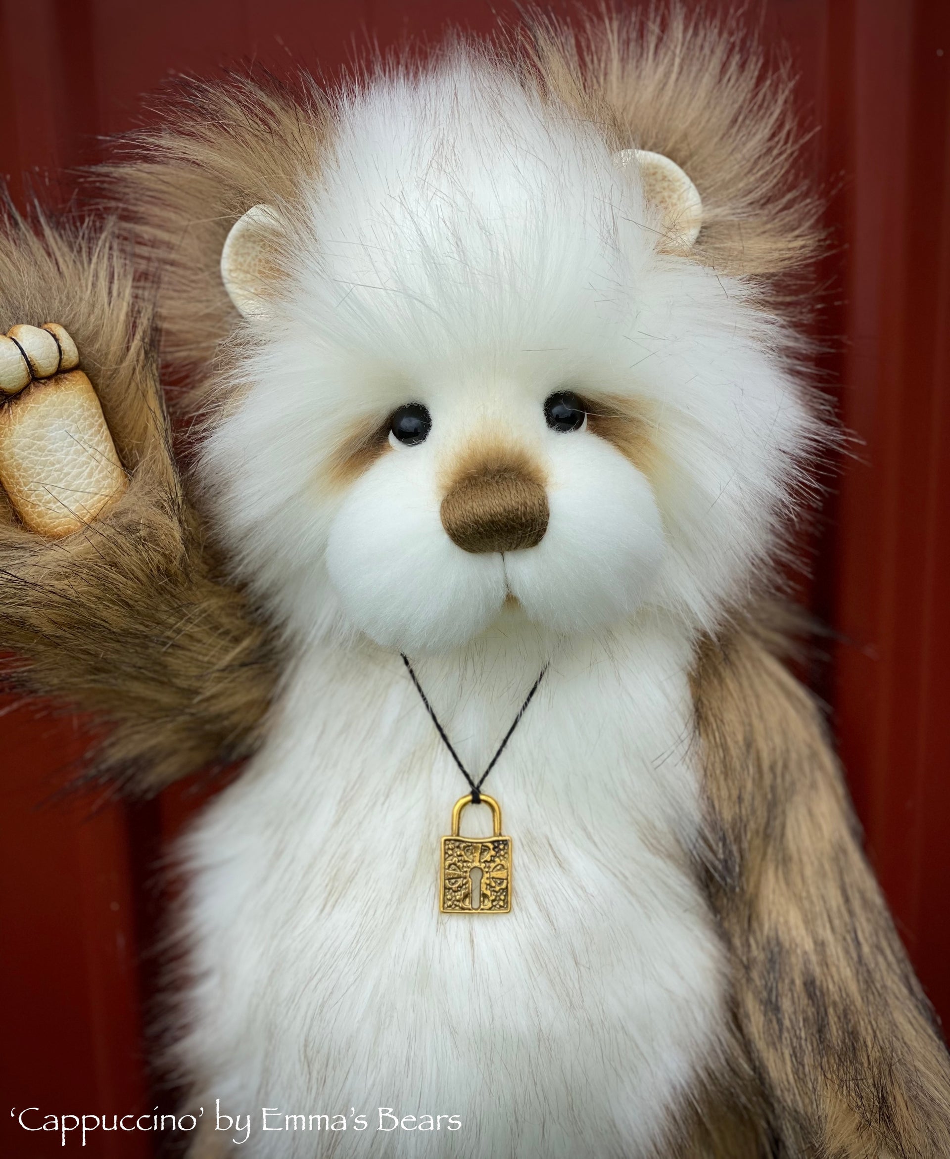 Cappuccino - 13" faux fur Artist Bear by Emma's Bears - OOAK