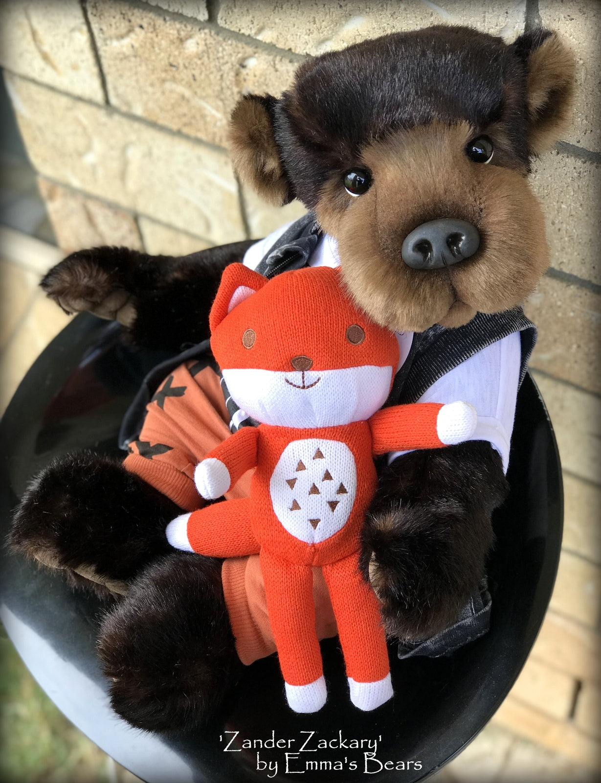 Zander Zackary - 21in TISSAVEL faux fur Artist toddler style Bear by Emmas Bears - OOAK