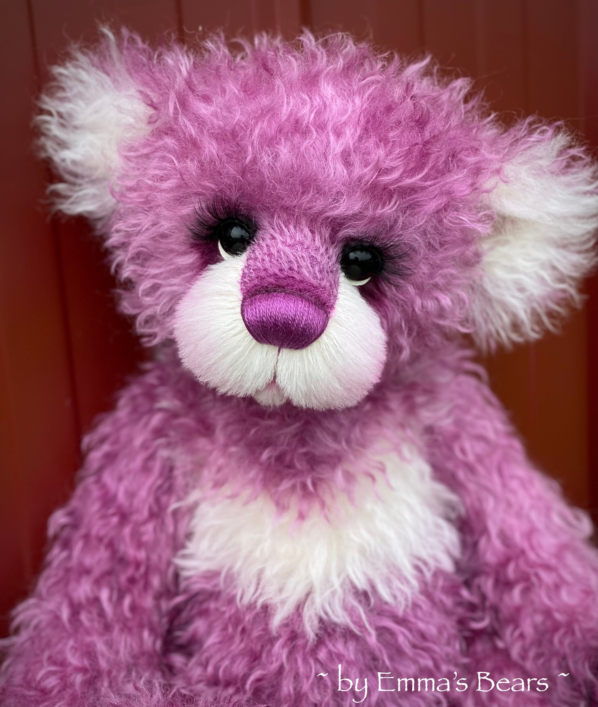 Copy of Unnamed Custom Bear THREE - 18" Lilac and White Mohair and Alpaca Artist Baby Bear by Emma's Bears - OOAK