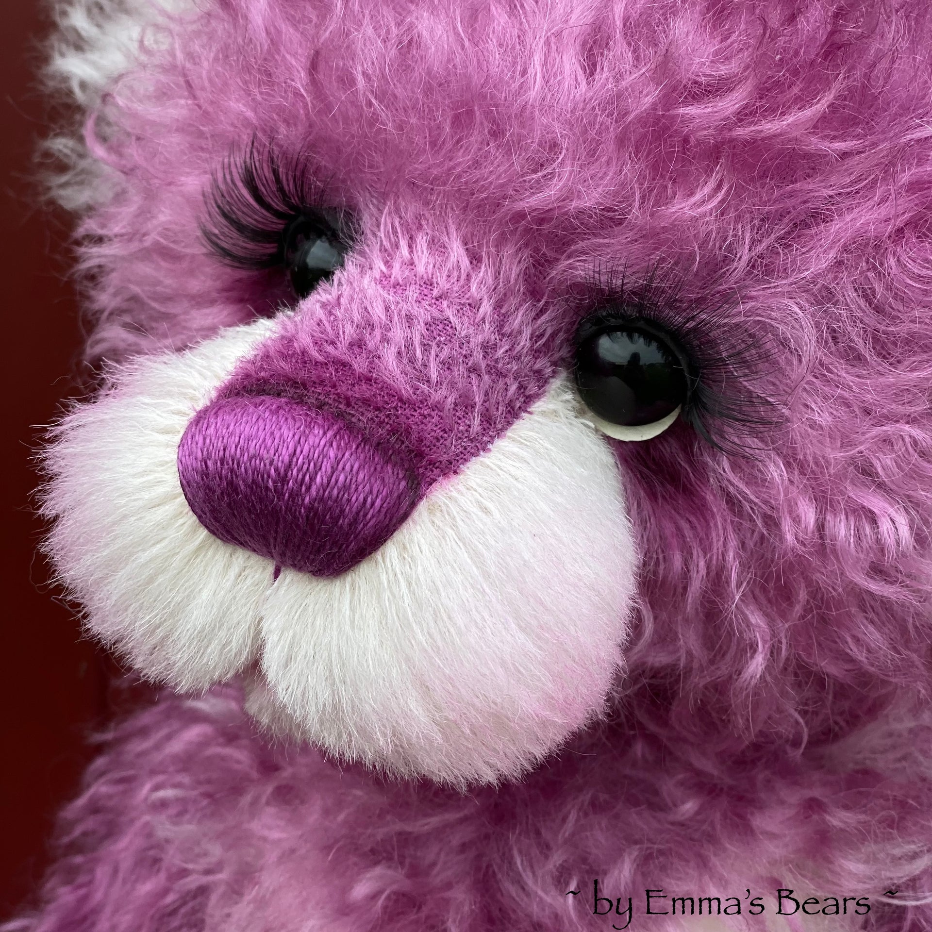 Copy of Unnamed Custom Bear THREE - 18" Lilac and White Mohair and Alpaca Artist Baby Bear by Emma's Bears - OOAK