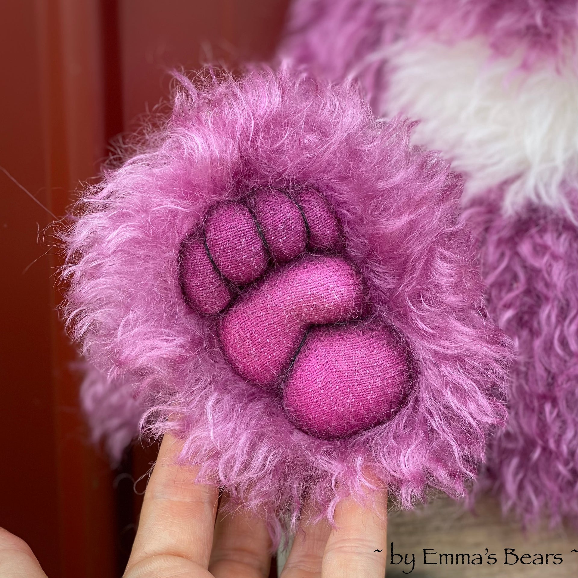 Copy of Unnamed Custom Bear THREE - 18" Lilac and White Mohair and Alpaca Artist Baby Bear by Emma's Bears - OOAK