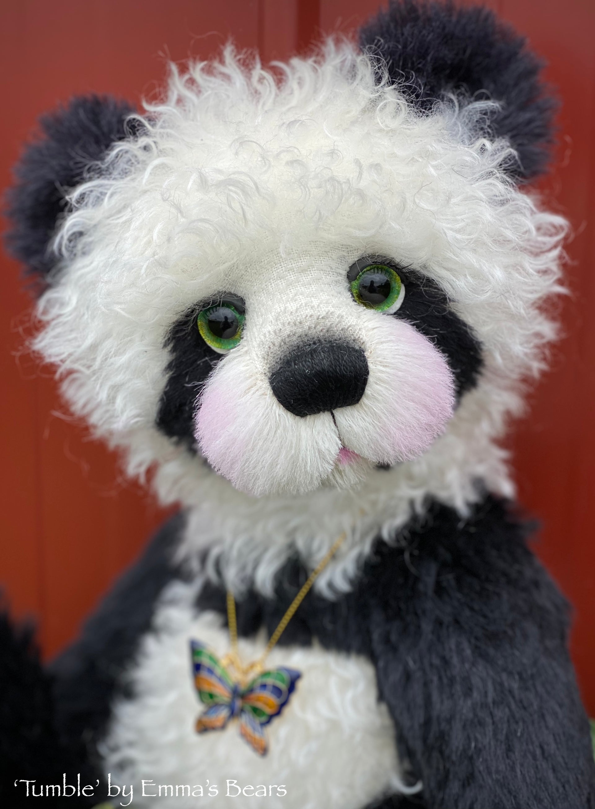 Tumble - 16" mohair artist panda bear by Emma's Bears - OOAK