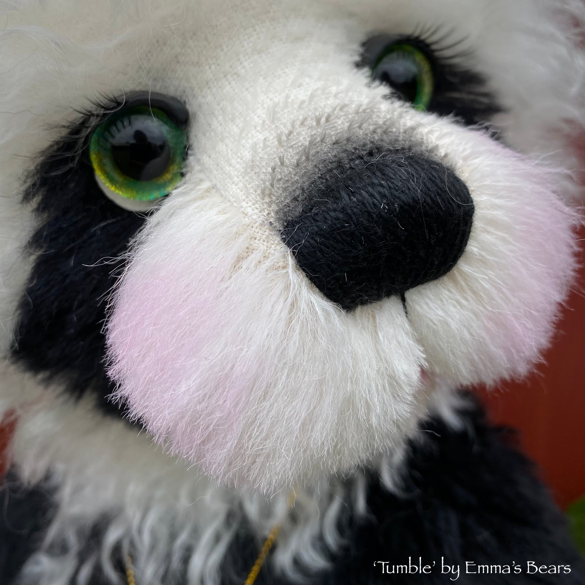 Tumble - 16" mohair artist panda bear by Emma's Bears - OOAK