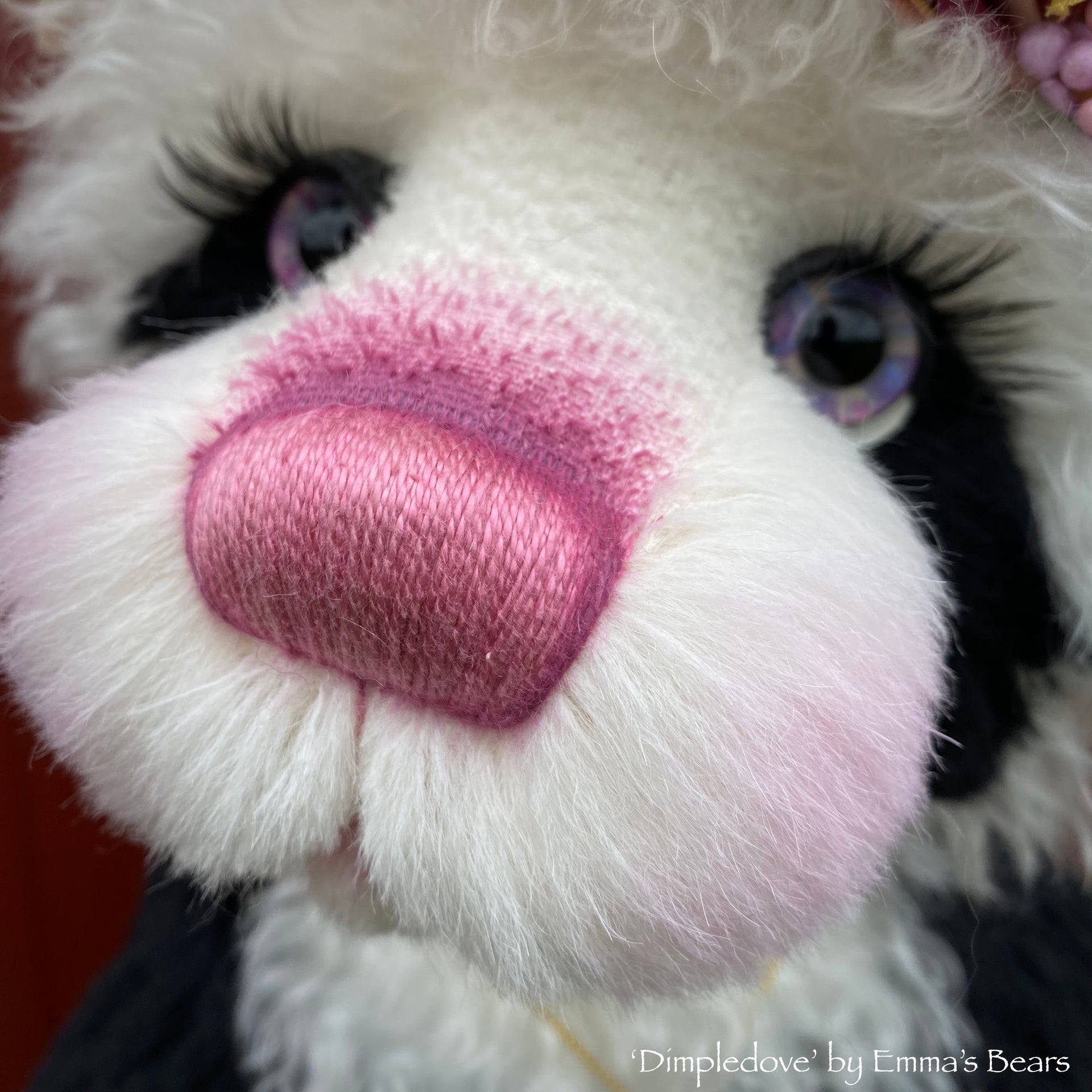 Dimpledove - 20" mohair artist panda bear by Emma's Bears - OOAK