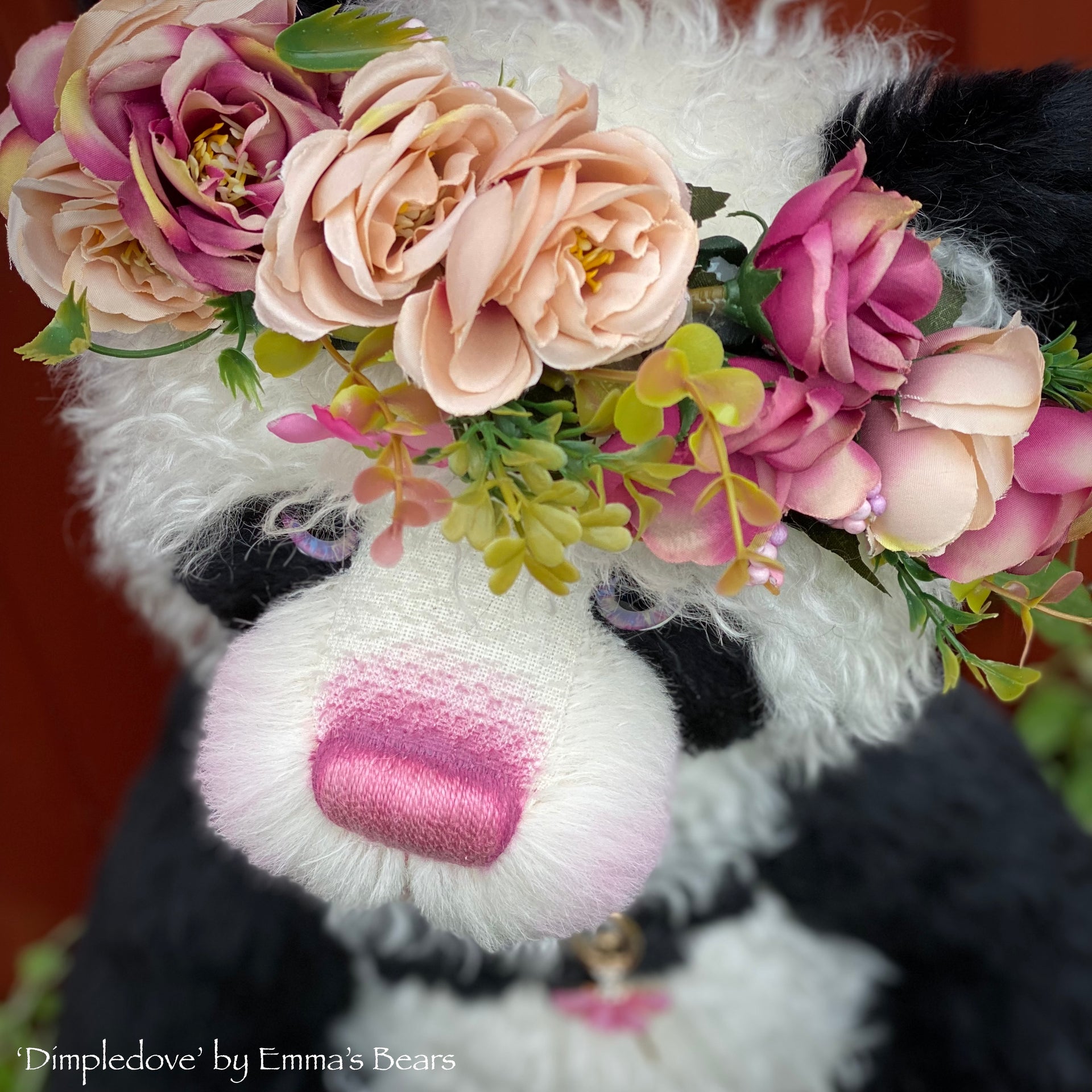 Dimpledove - 20" mohair artist panda bear by Emma's Bears - OOAK