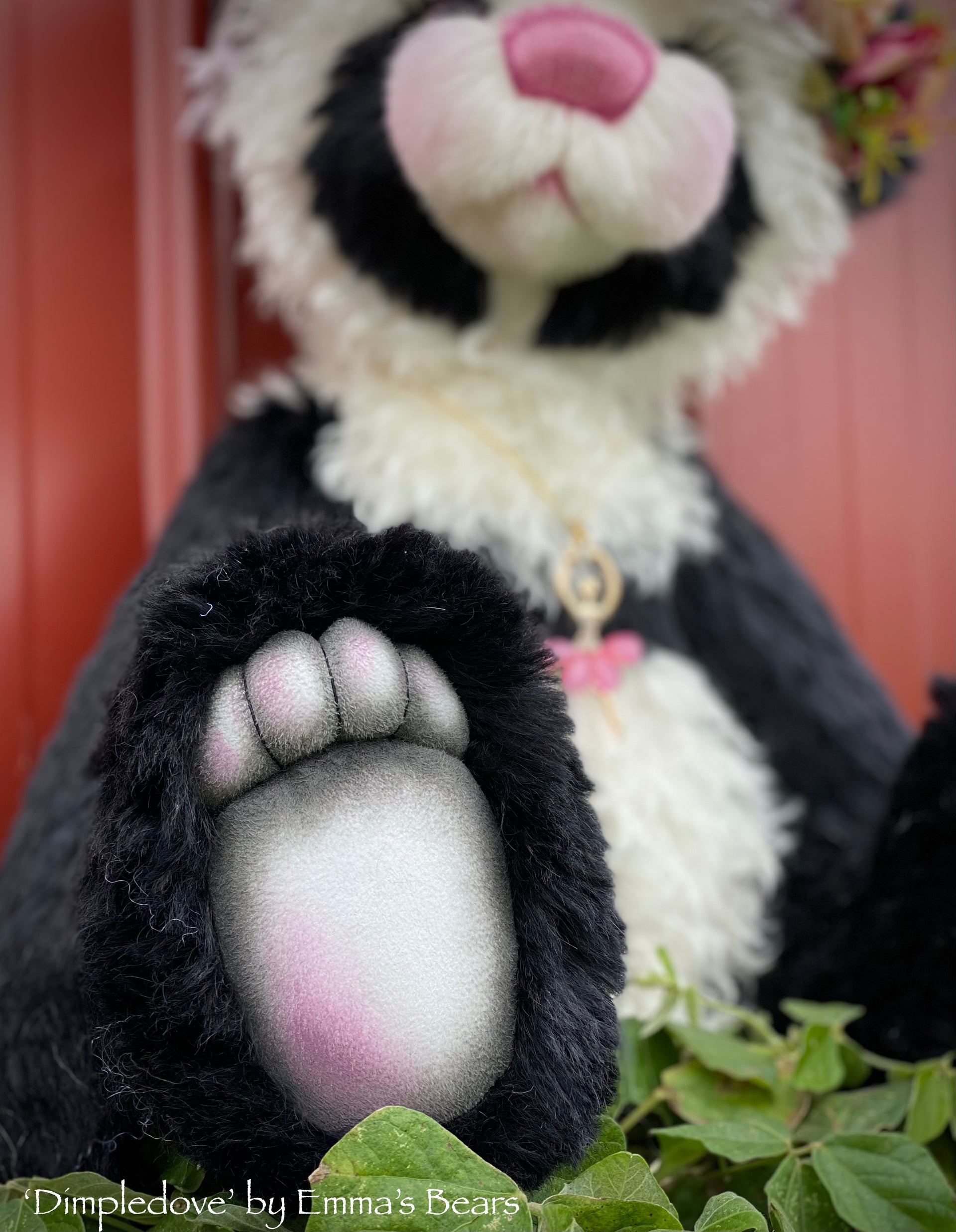 Dimpledove - 20" mohair artist panda bear by Emma's Bears - OOAK