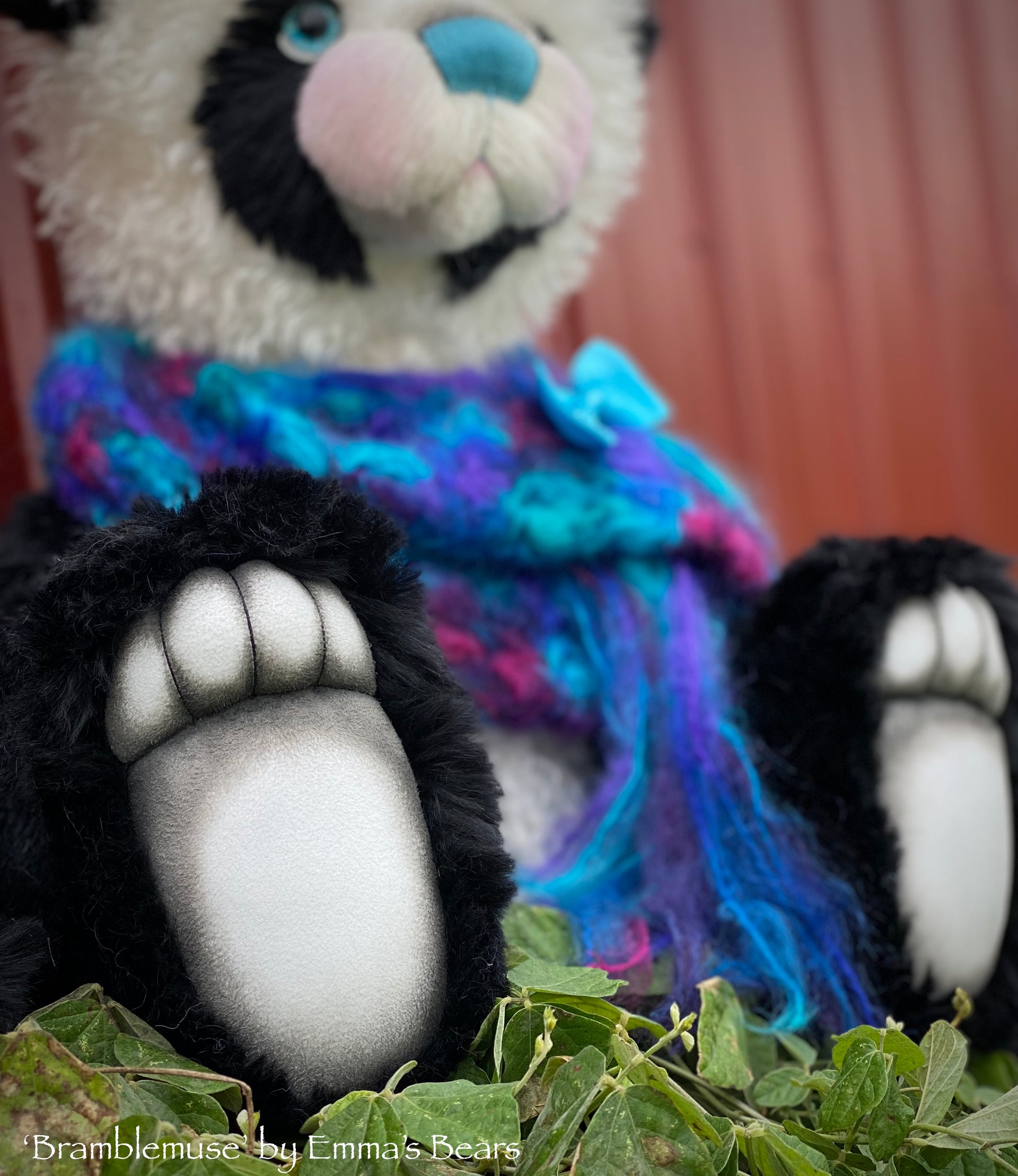 Bramblemuse - 24" mohair artist panda bear by Emma's Bears - OOAK