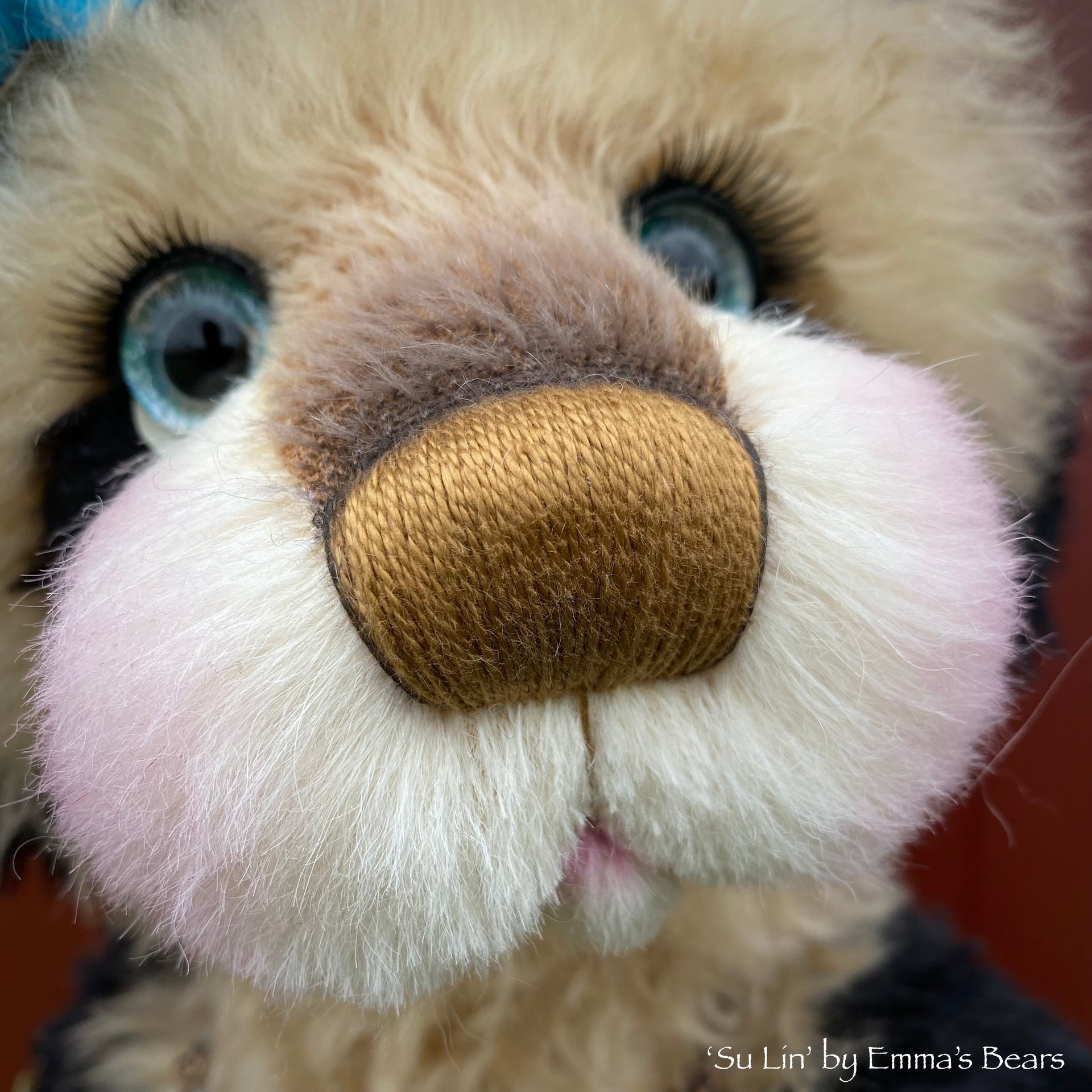 Su Lin - 17" mohair artist panda bear by Emma's Bears - OOAK