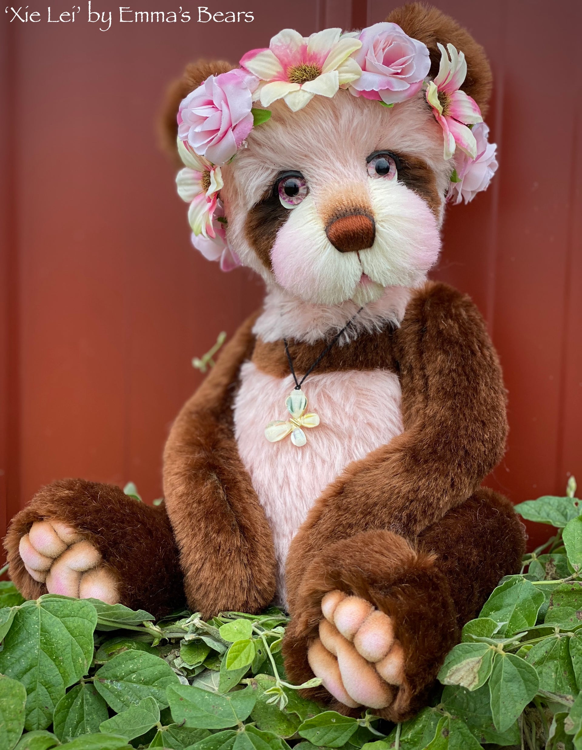 Xie Lei - 15" mohair artist panda bear by Emma's Bears - OOAK