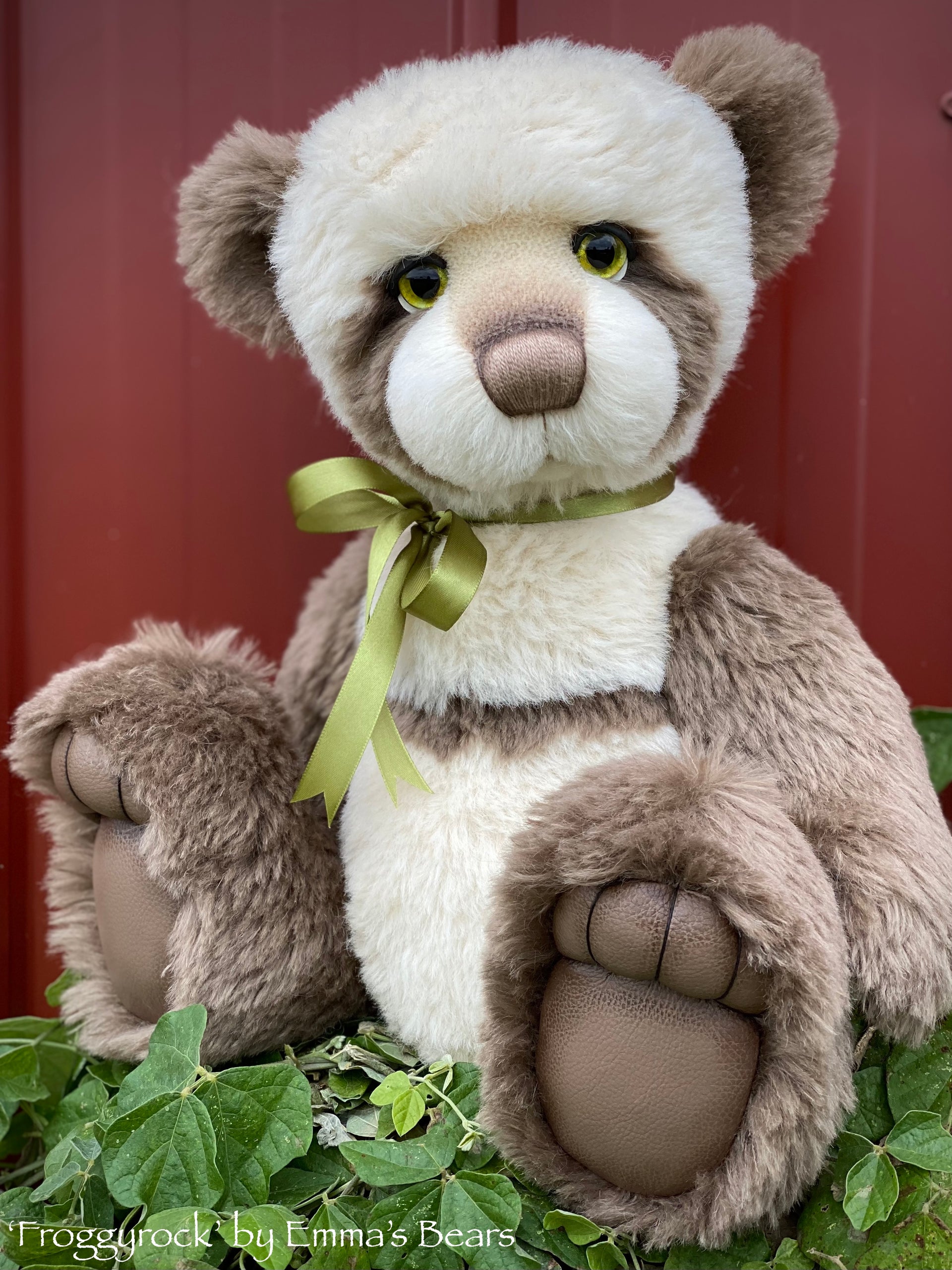 Froggyrock - 18" mohair artist panda bear by Emma's Bears - OOAK