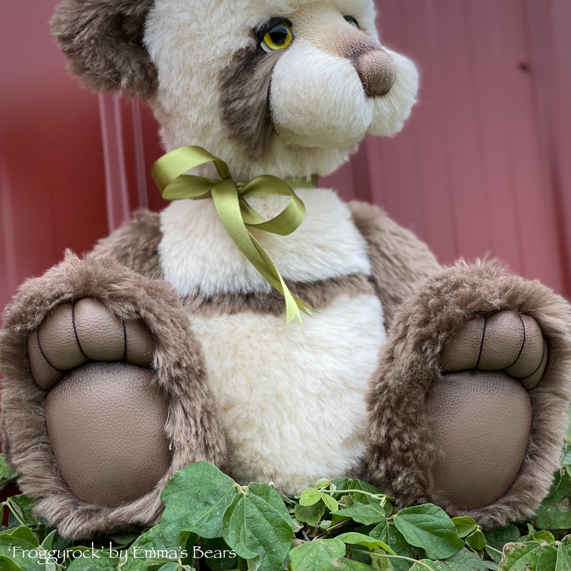 Froggyrock - 18" mohair artist panda bear by Emma's Bears - OOAK