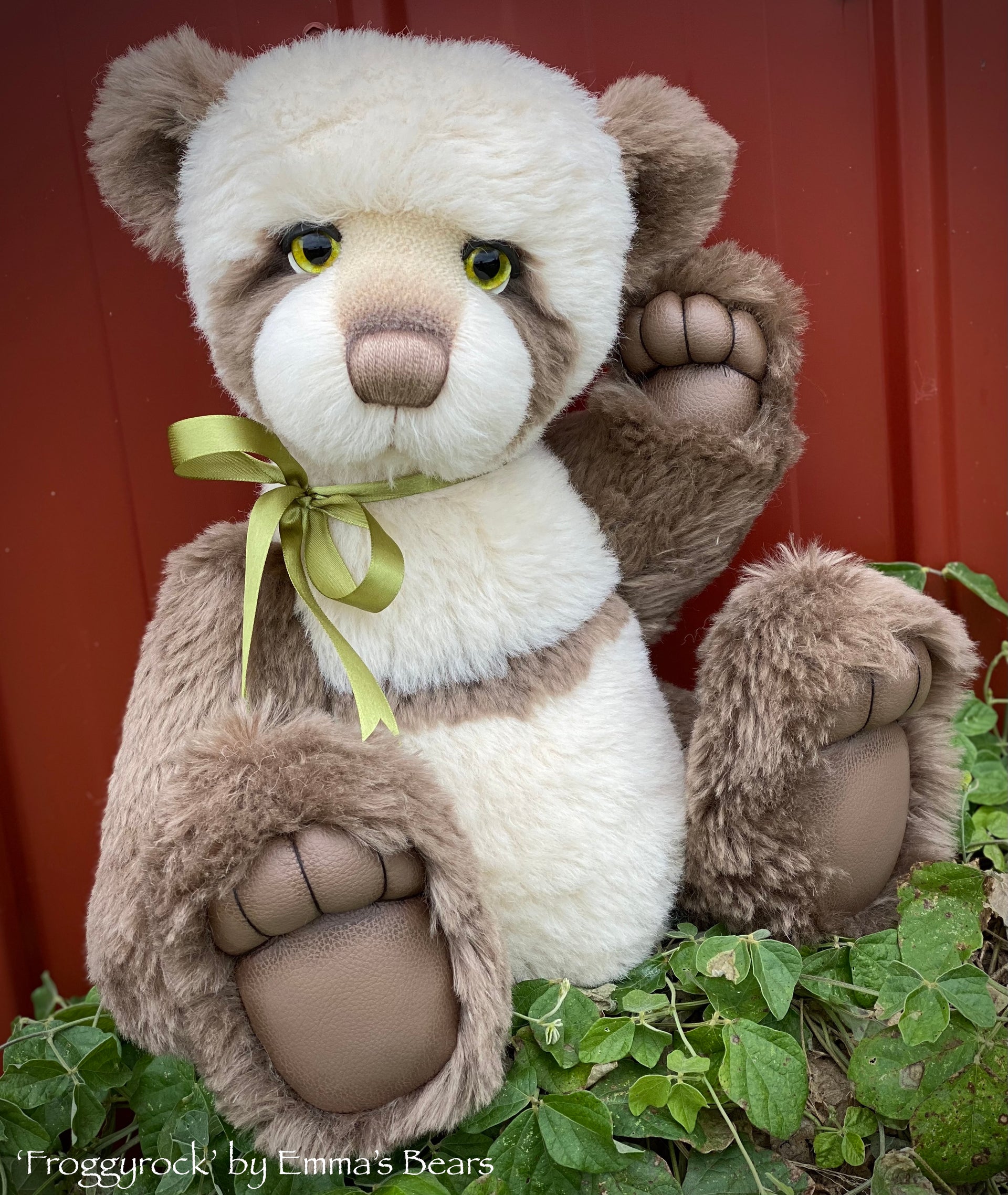 Froggyrock - 18" mohair artist panda bear by Emma's Bears - OOAK
