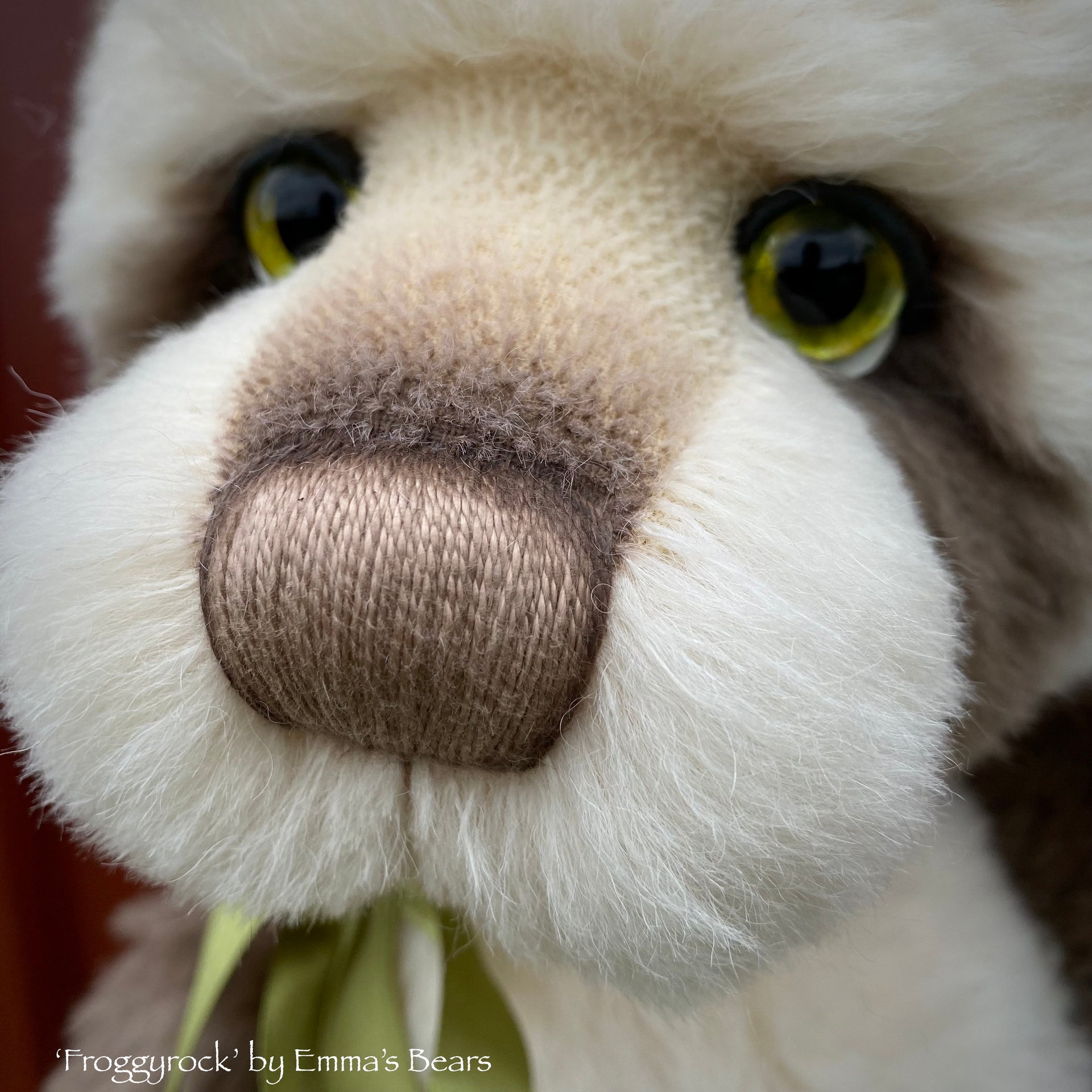 Froggyrock - 18" mohair artist panda bear by Emma's Bears - OOAK