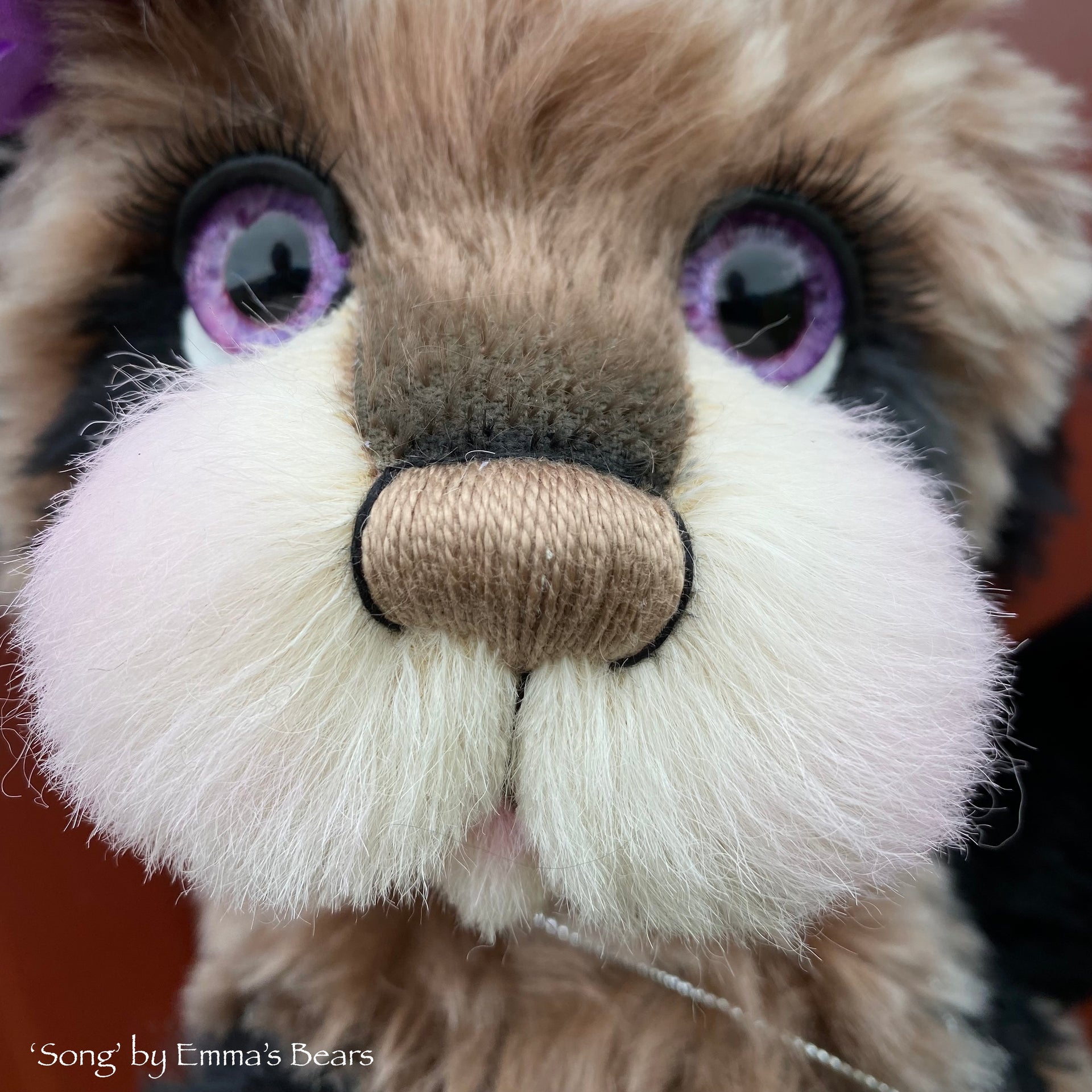 Song - 16" mohair artist panda bear by Emma's Bears - OOAK