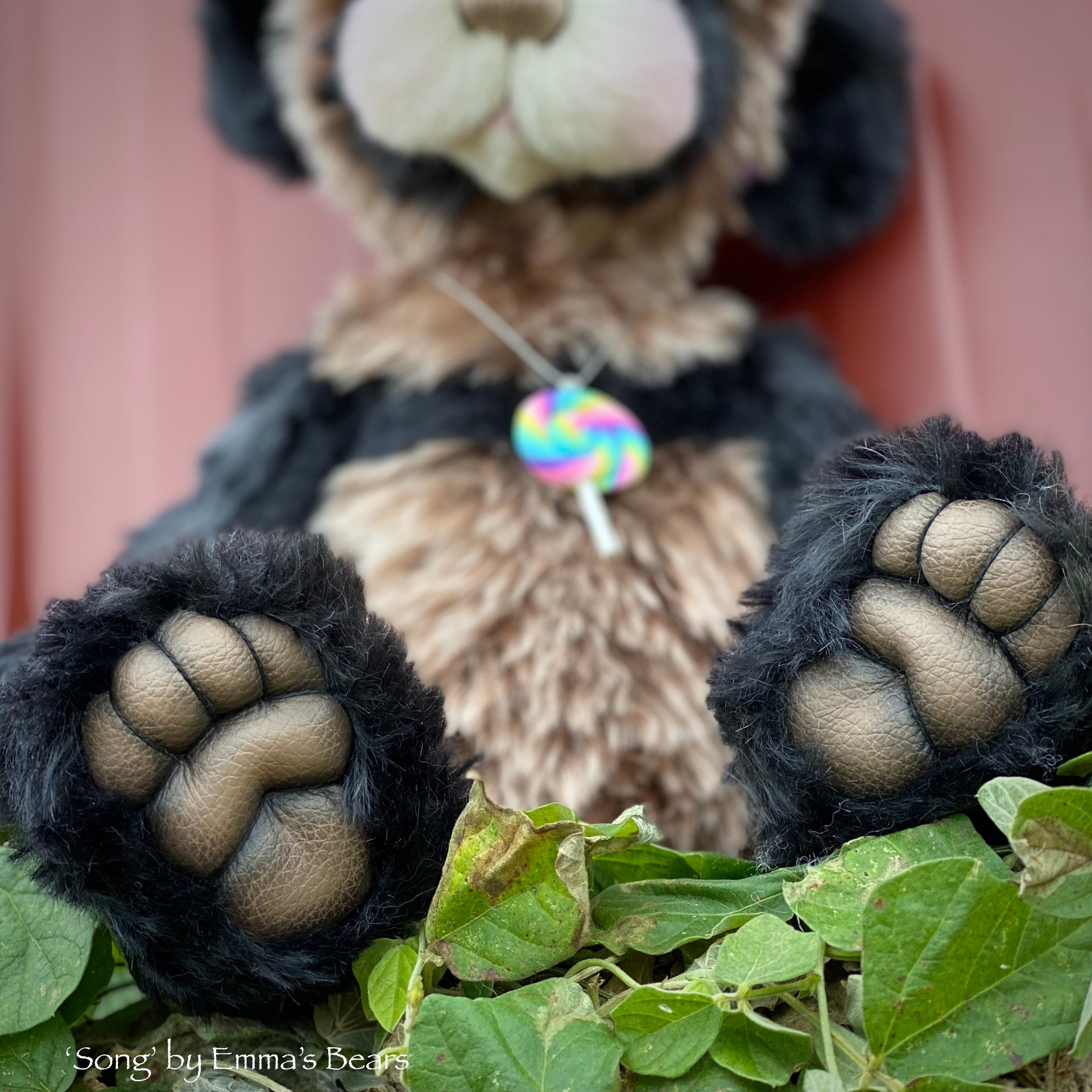 Song - 16" mohair artist panda bear by Emma's Bears - OOAK