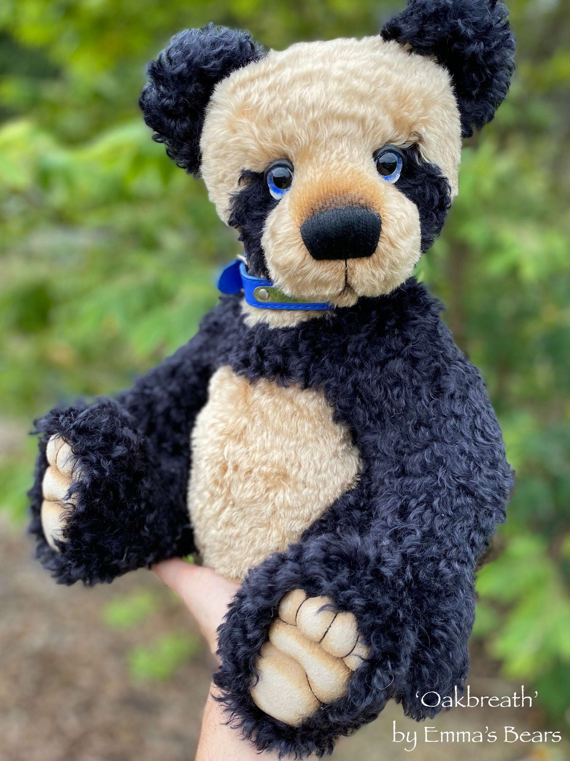Oakbreath - 18" mohair artist panda bear by Emma's Bears - OOAK