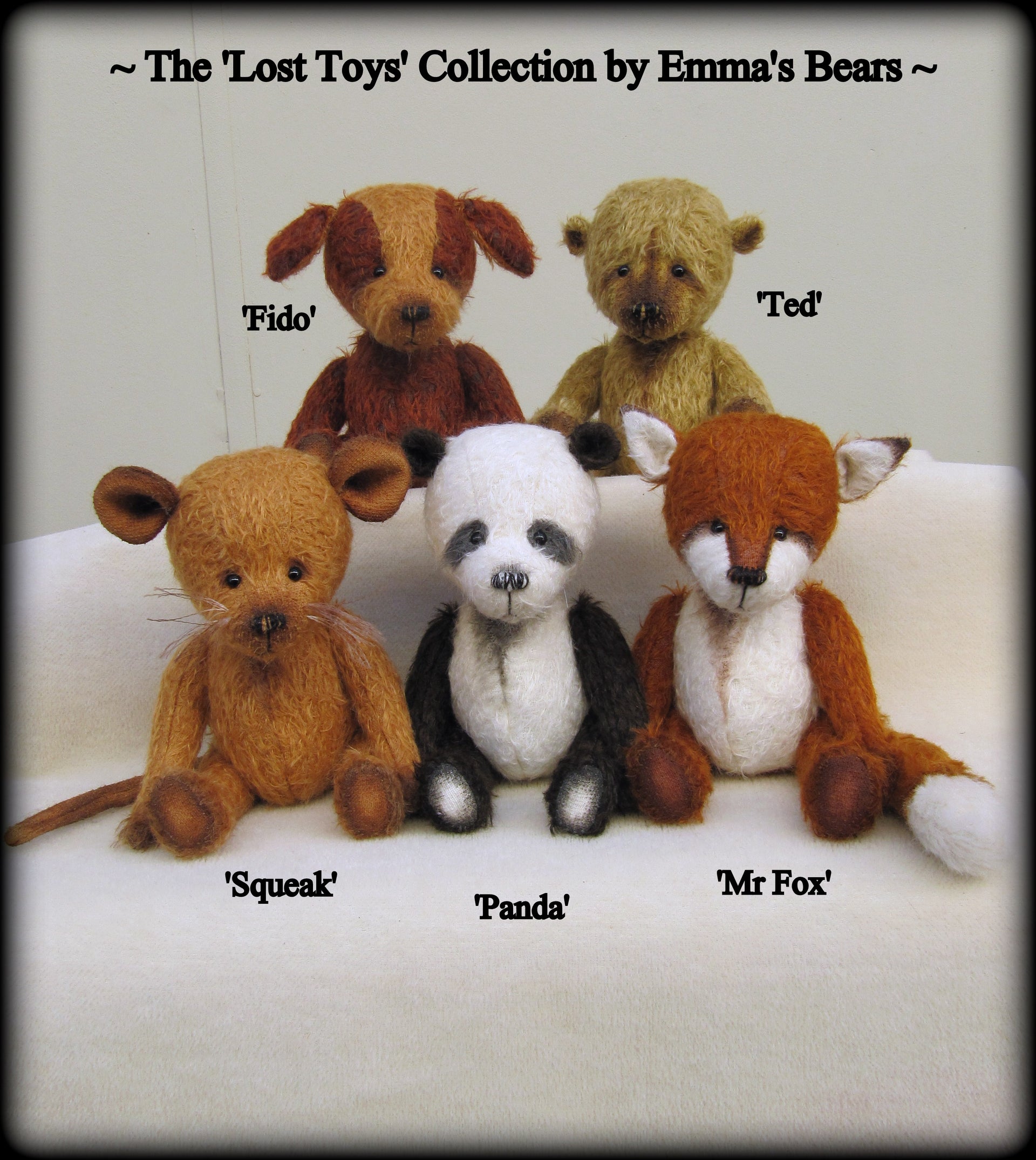 KITS - 9" Pecan faux fur panda bear