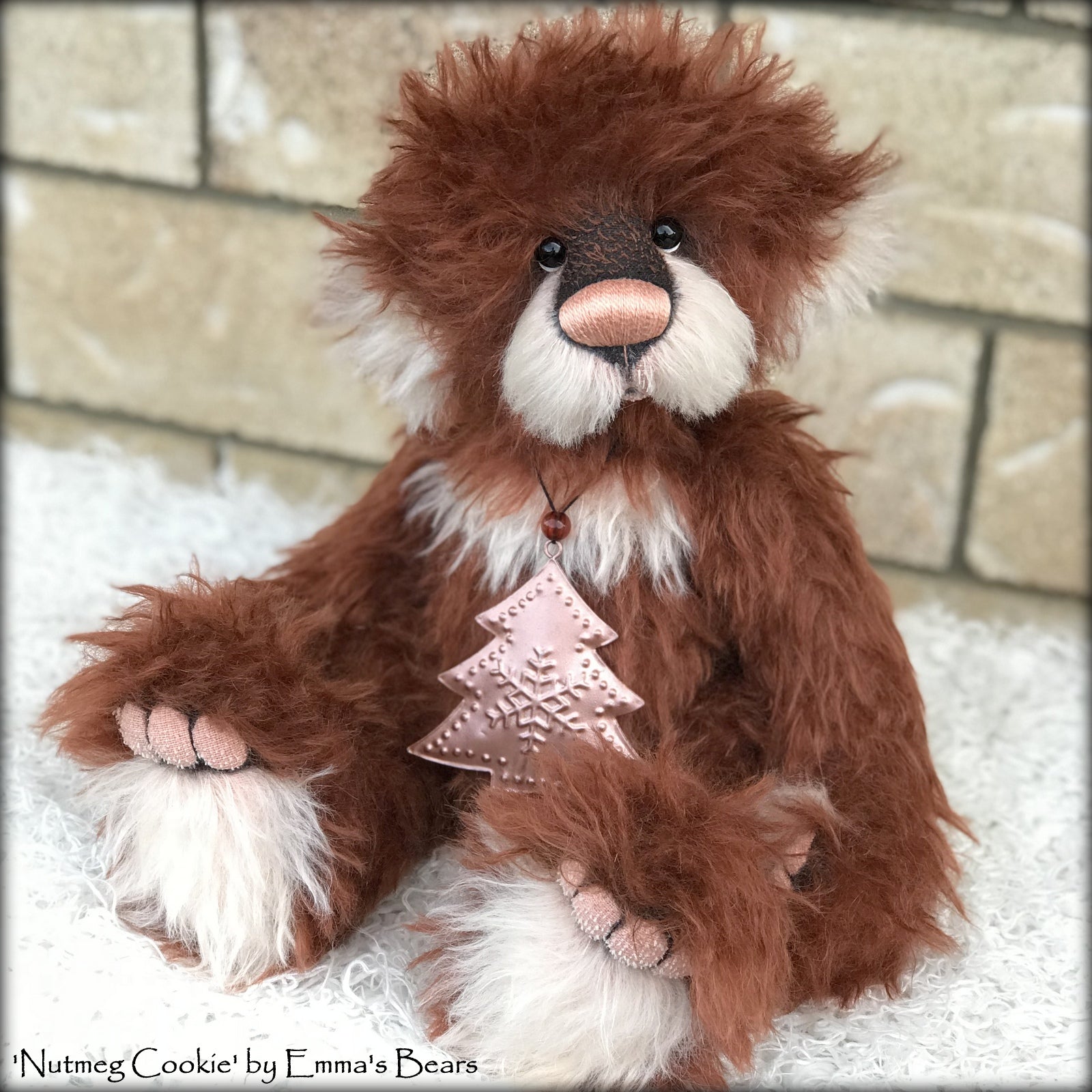 Nutmeg Cookie - 15in MOHAIR Christmas Artist Bear by Emmas Bears - OOAK