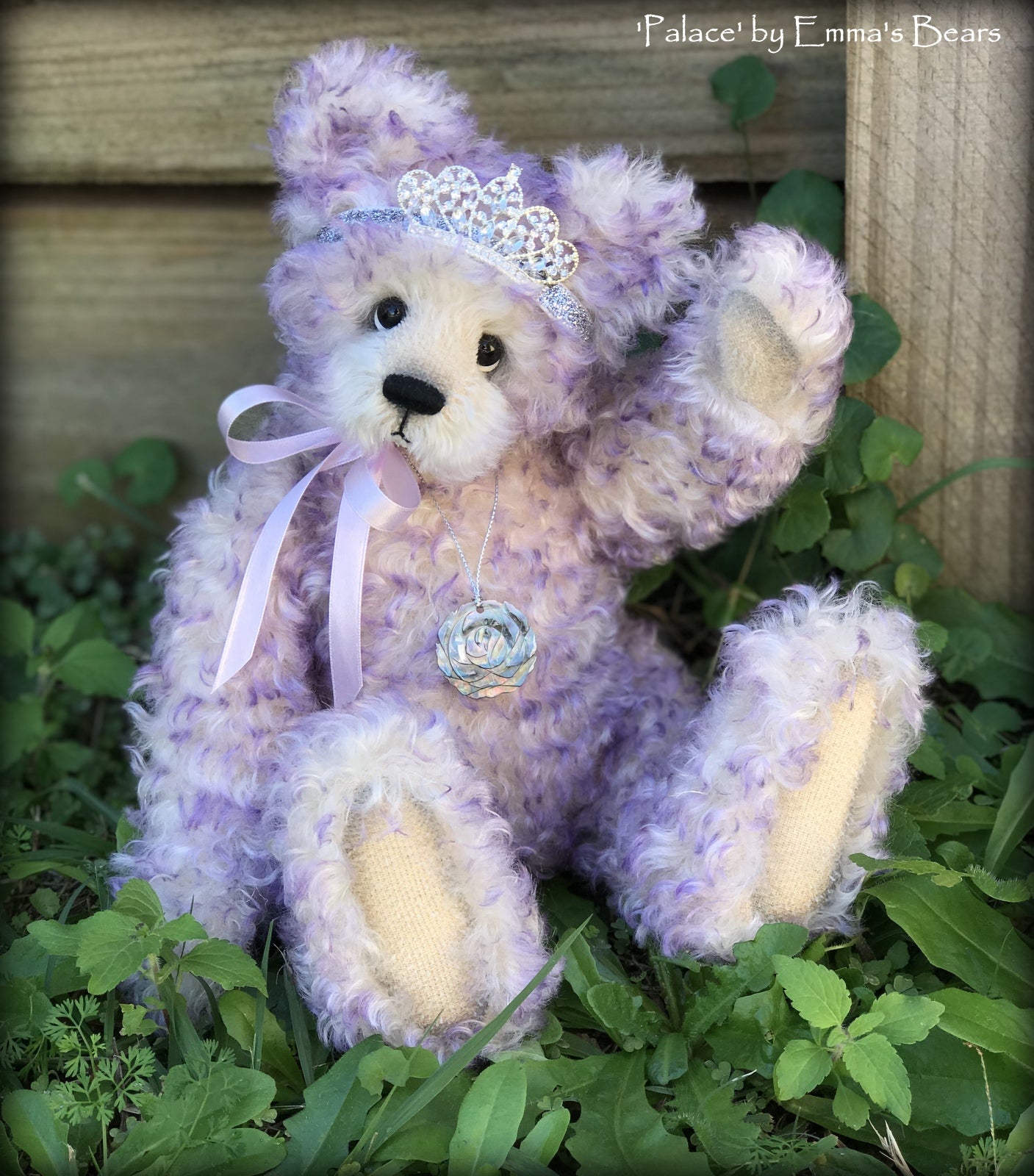Palace - 14" curly kid mohair Artist Bear by Emmas Bears - OOAK