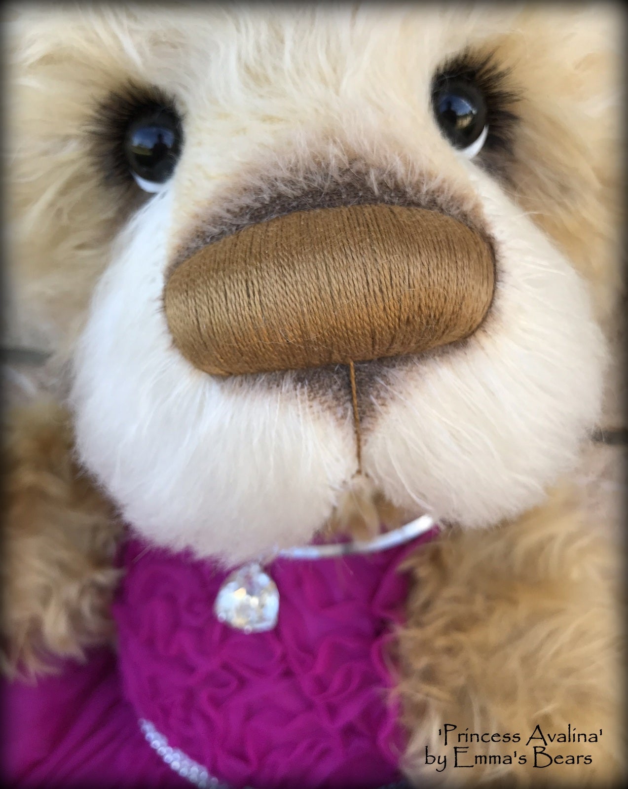 Princess Avalina - 29" Schulte Mohair Artist Bear by Emmas Bears - OOAK