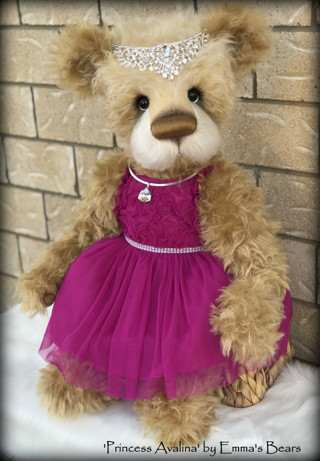 Princess Avalina - 29" Schulte Mohair Artist Bear by Emmas Bears - OOAK