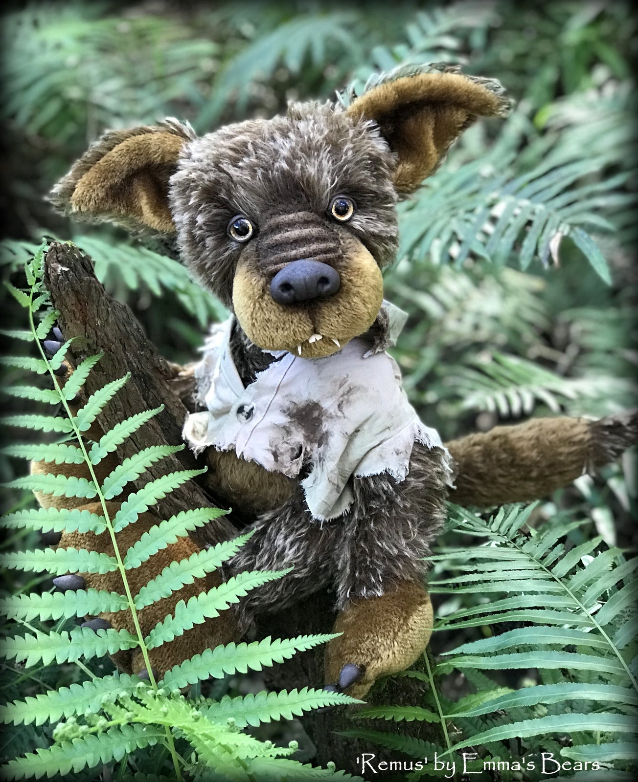 Remus - 18" mohair werewolf soft sculpture - OOAK by Emma's Bears