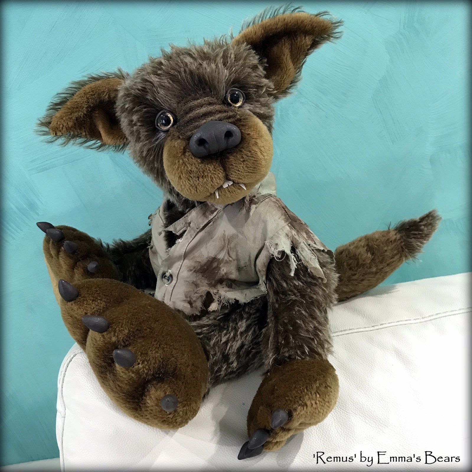Remus - 18" mohair werewolf soft sculpture - OOAK by Emma's Bears