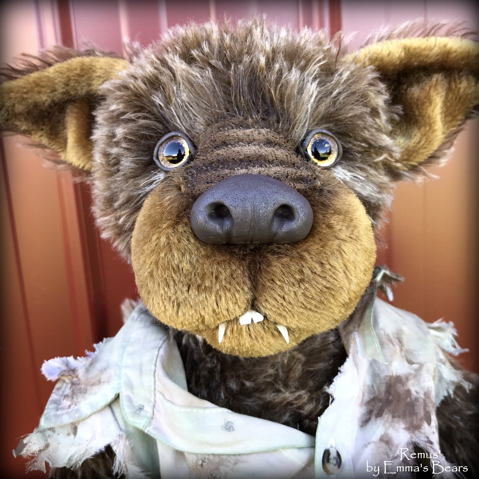 Remus - 18" mohair werewolf soft sculpture - OOAK by Emma's Bears