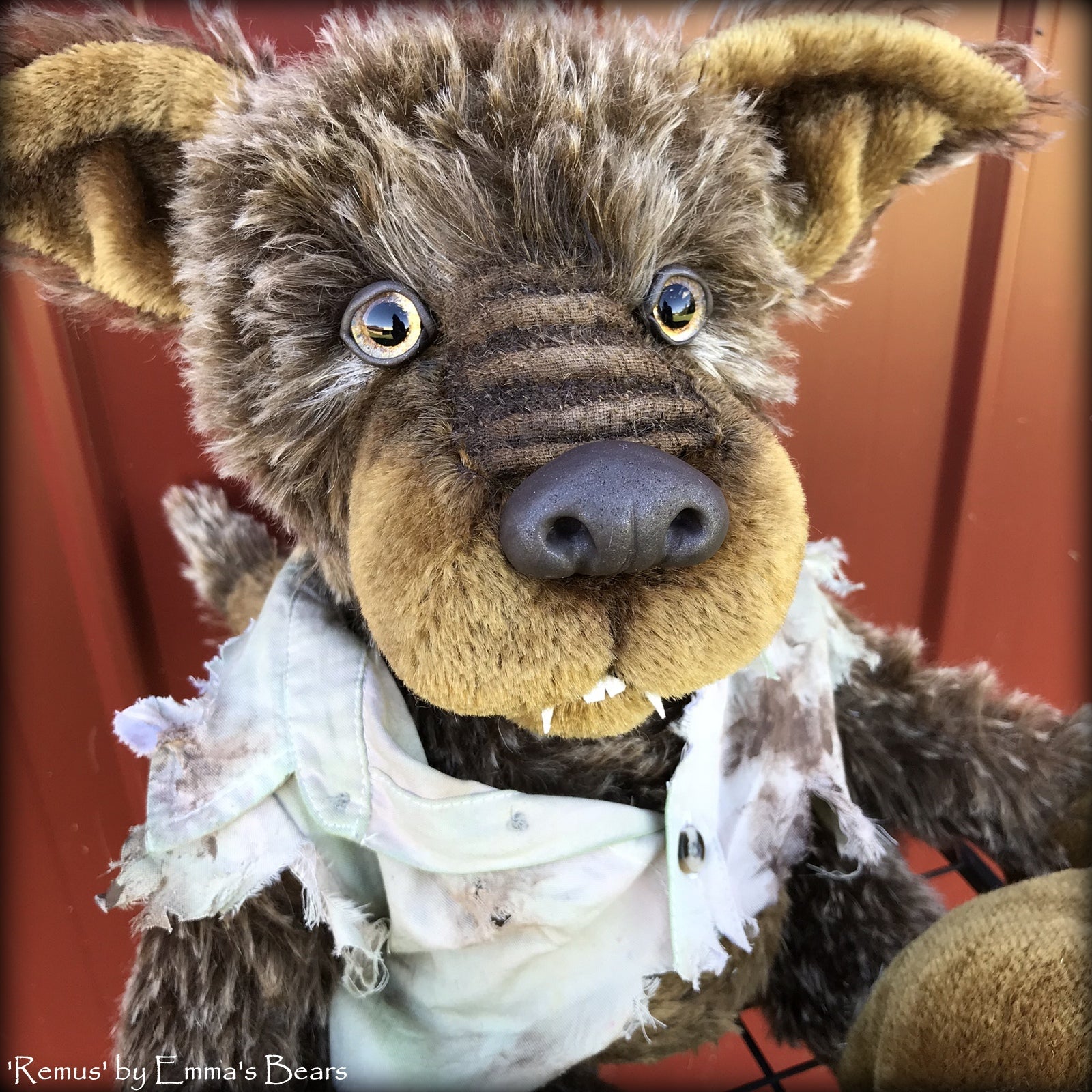 Remus - 18" mohair werewolf soft sculpture - OOAK by Emma's Bears