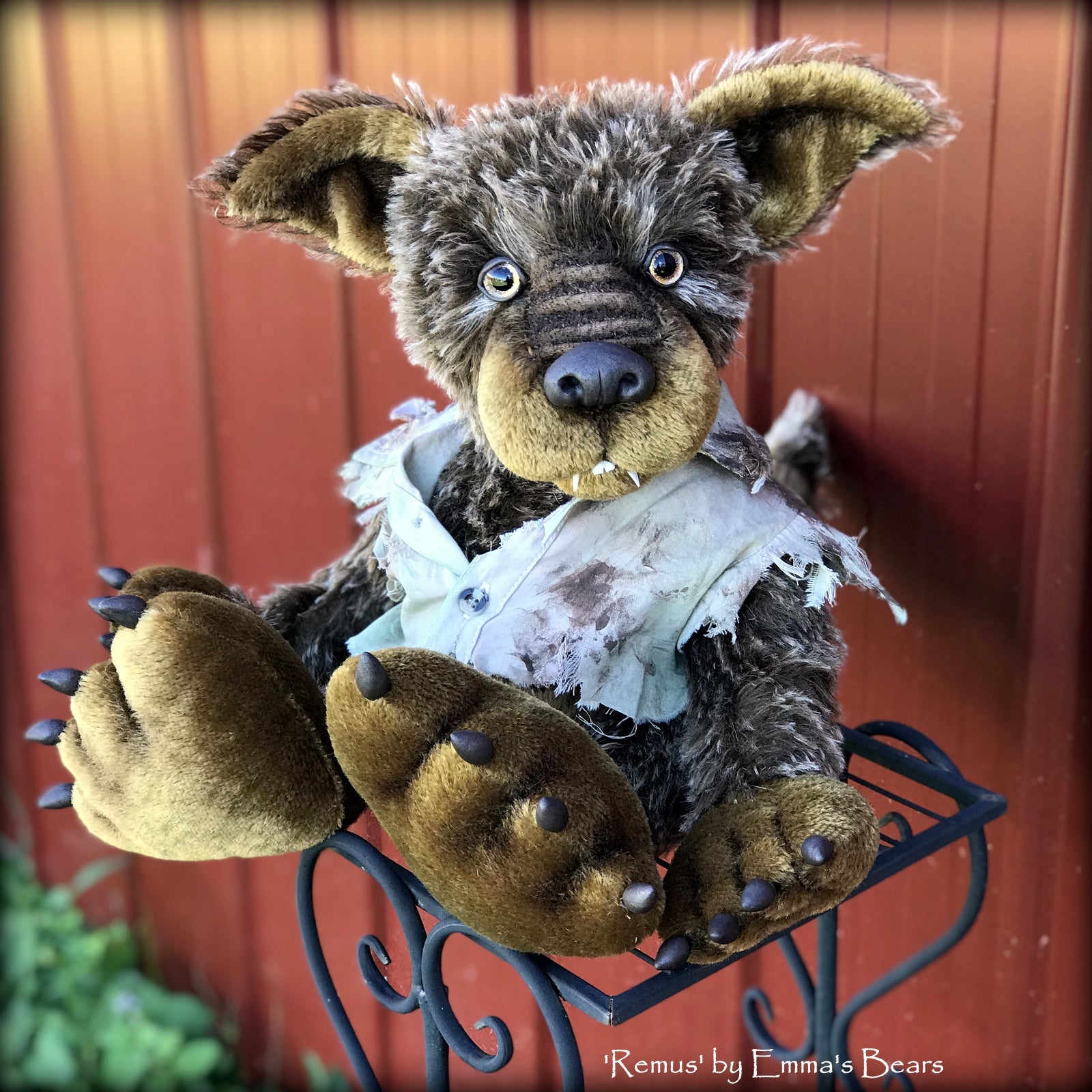Remus - 18" mohair werewolf soft sculpture - OOAK by Emma's Bears