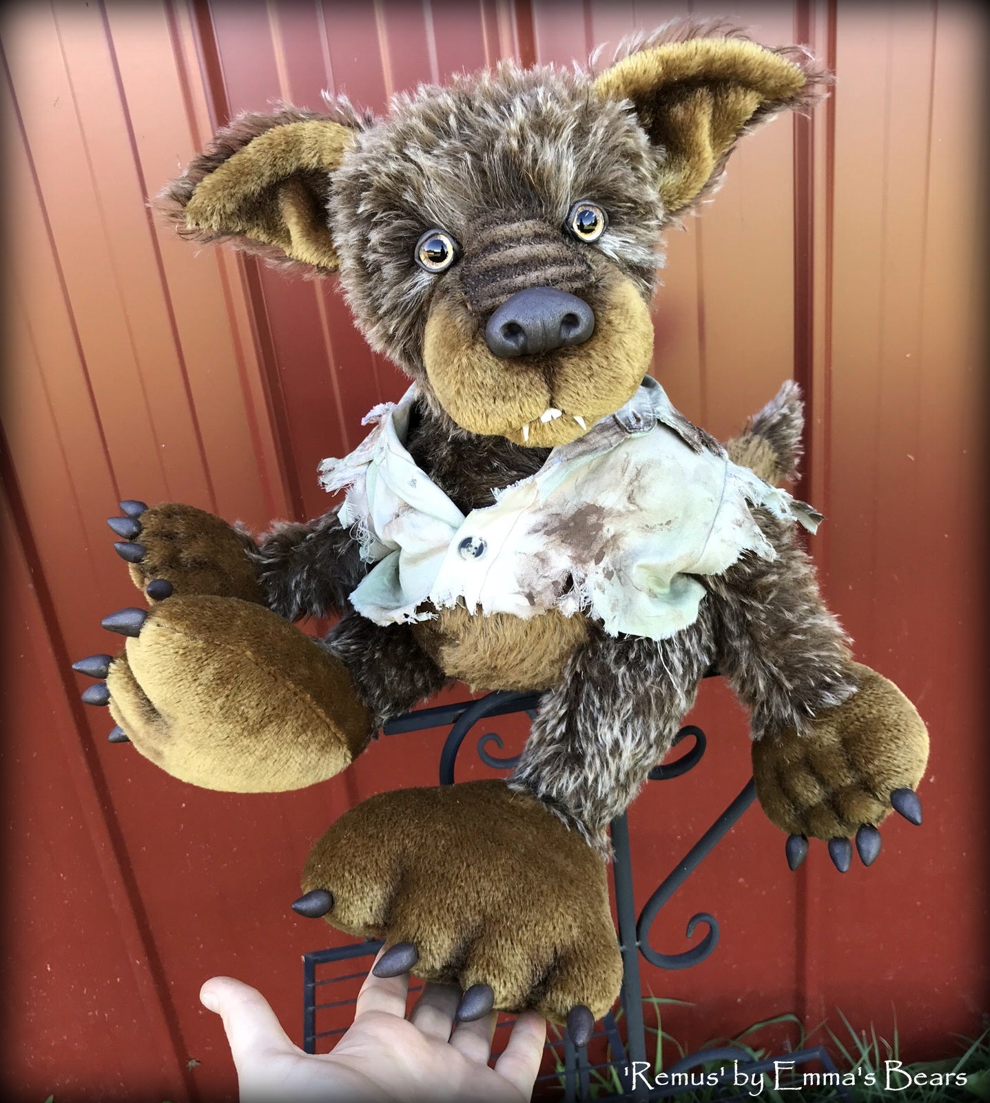 Remus - 18" mohair werewolf soft sculpture - OOAK by Emma's Bears