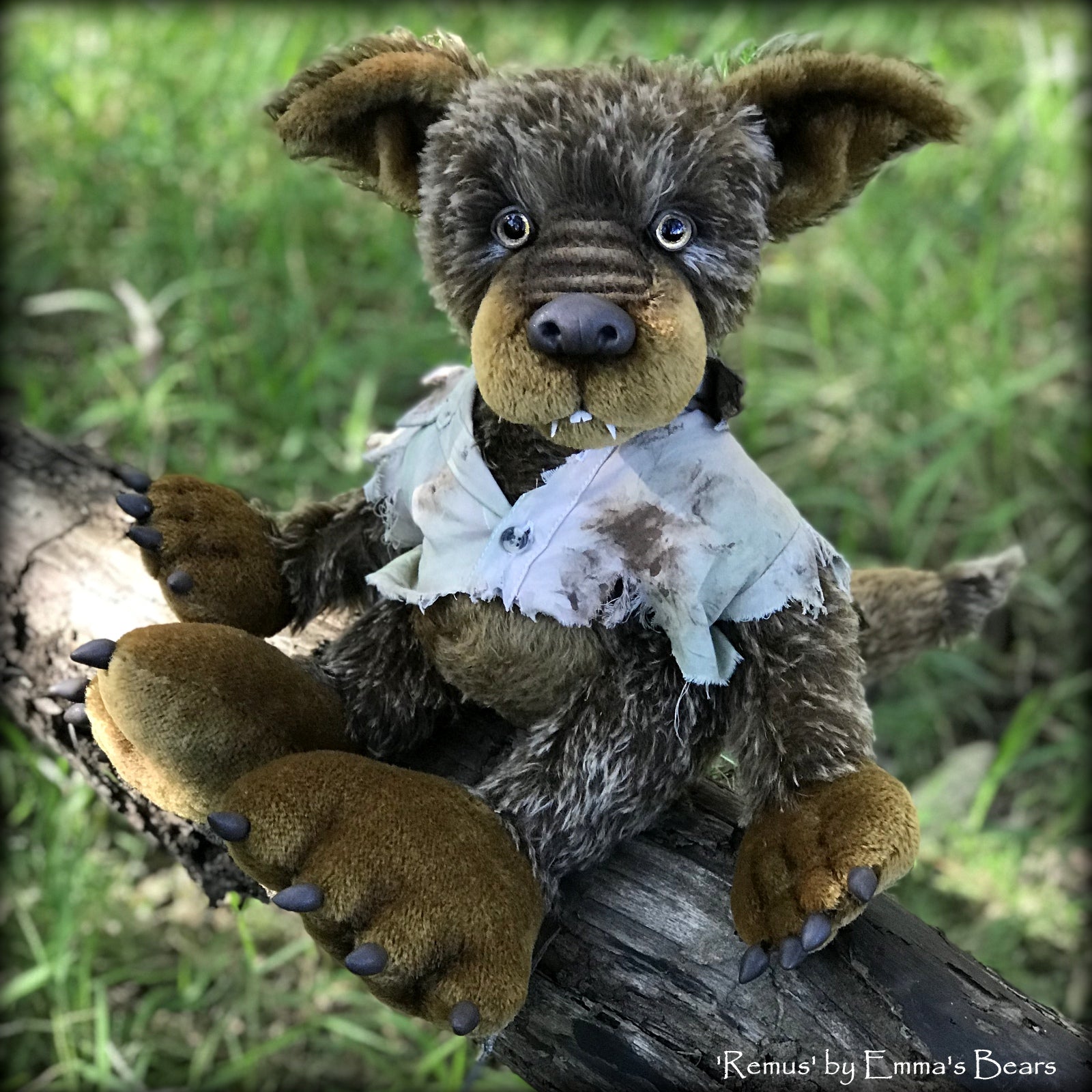 Remus - 18" mohair werewolf soft sculpture - OOAK by Emma's Bears
