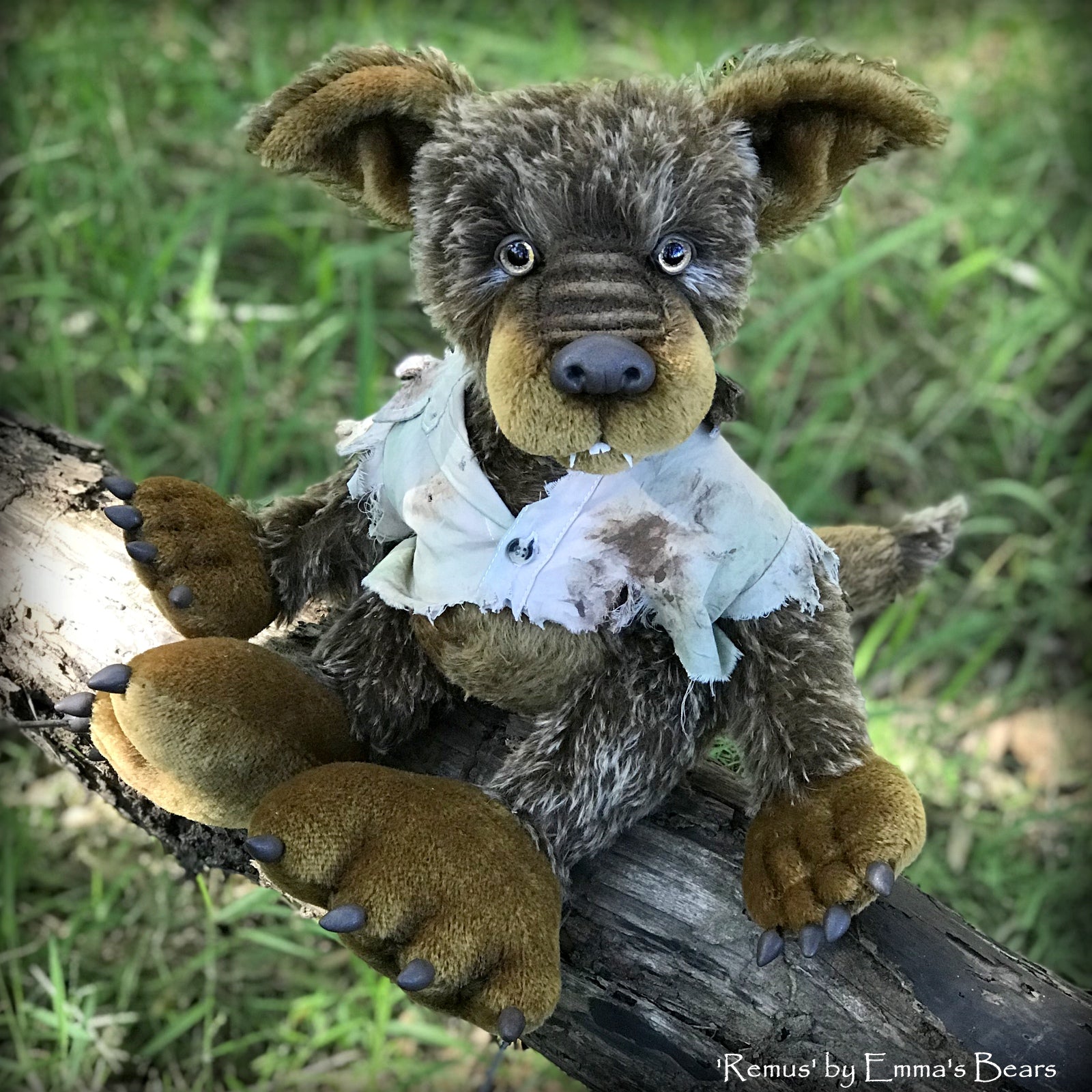 Remus - 18" mohair werewolf soft sculpture - OOAK by Emma's Bears