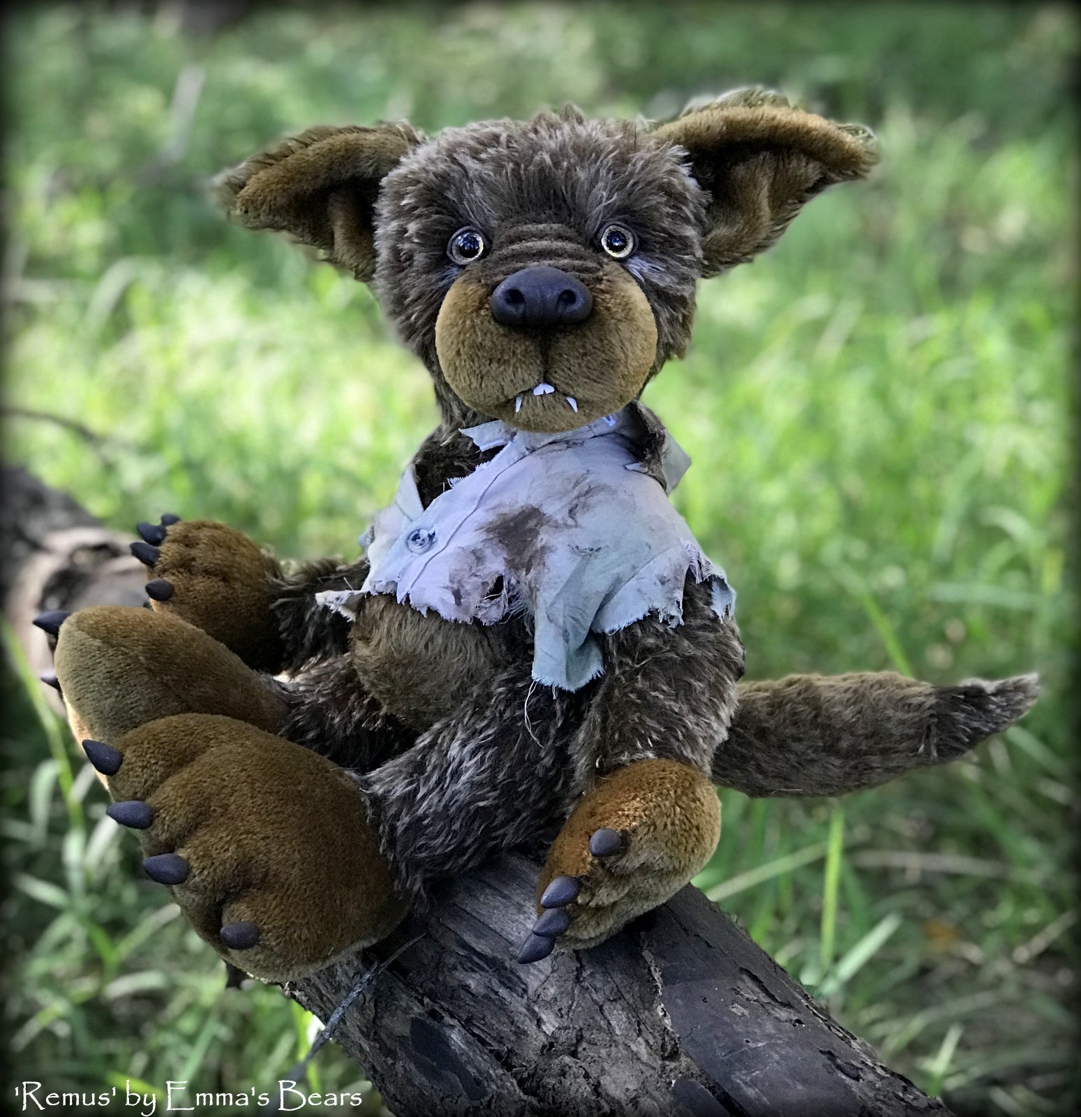 Remus - 18" mohair werewolf soft sculpture - OOAK by Emma's Bears