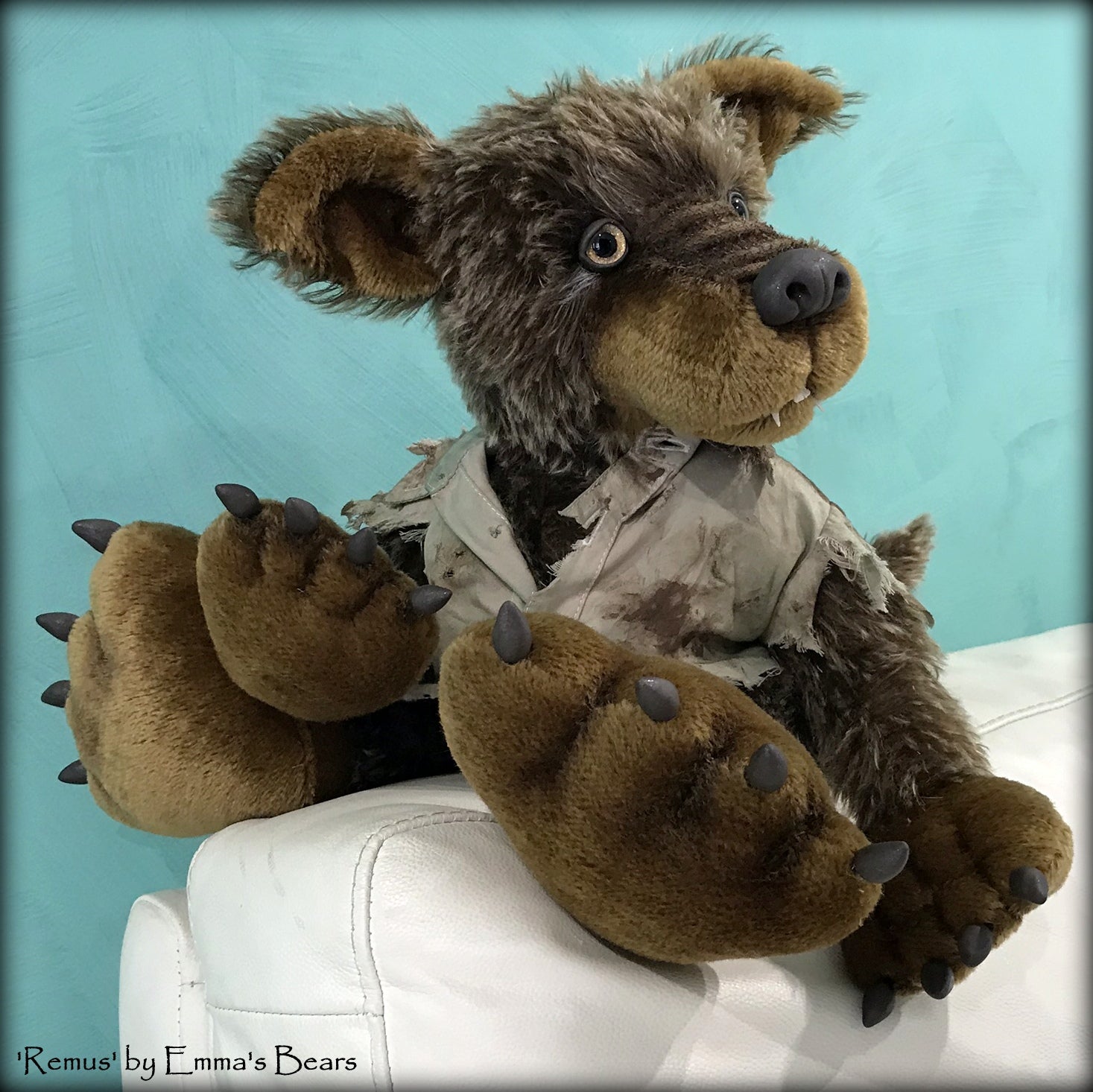 Remus - 18" mohair werewolf soft sculpture - OOAK by Emma's Bears