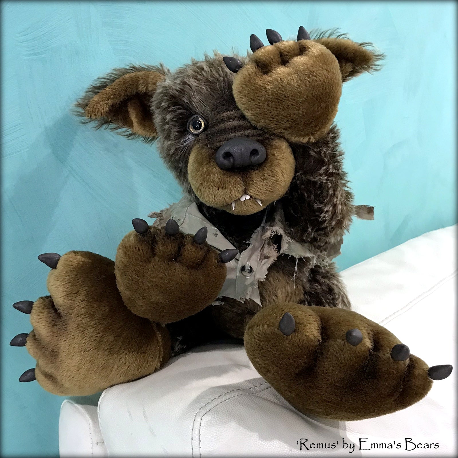 Remus - 18" mohair werewolf soft sculpture - OOAK by Emma's Bears