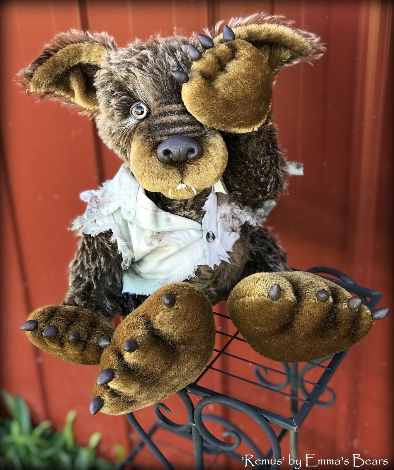 Remus - 18" mohair werewolf soft sculpture - OOAK by Emma's Bears