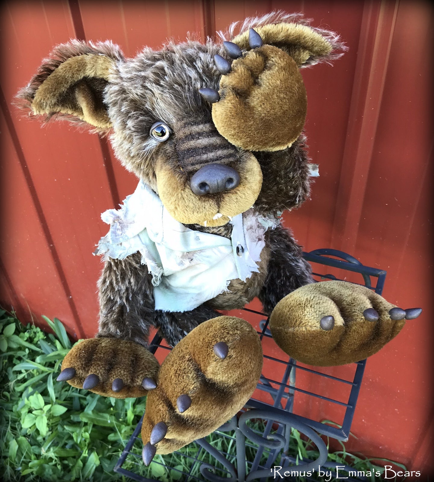 Remus - 18" mohair werewolf soft sculpture - OOAK by Emma's Bears