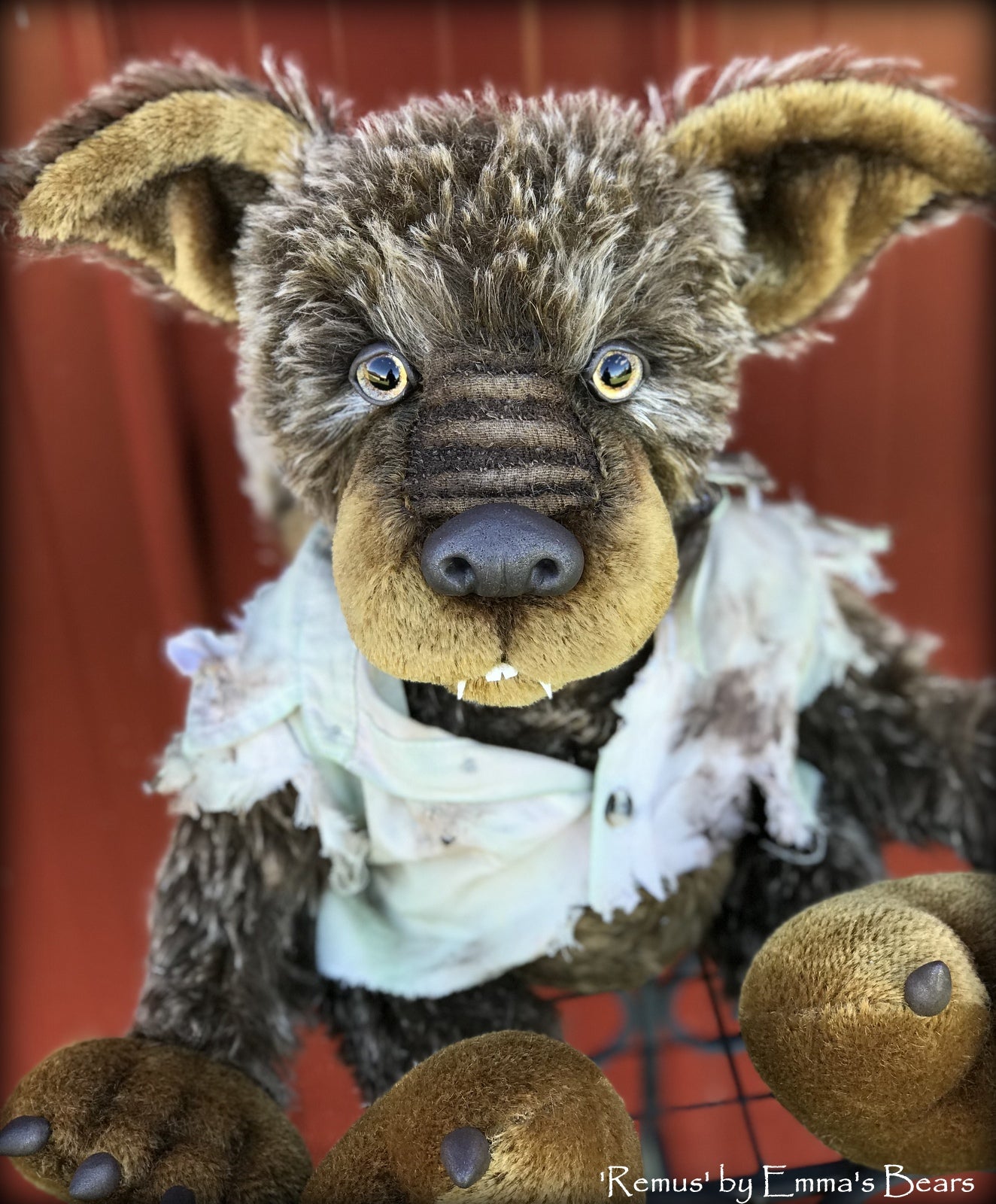 Remus - 18" mohair werewolf soft sculpture - OOAK by Emma's Bears