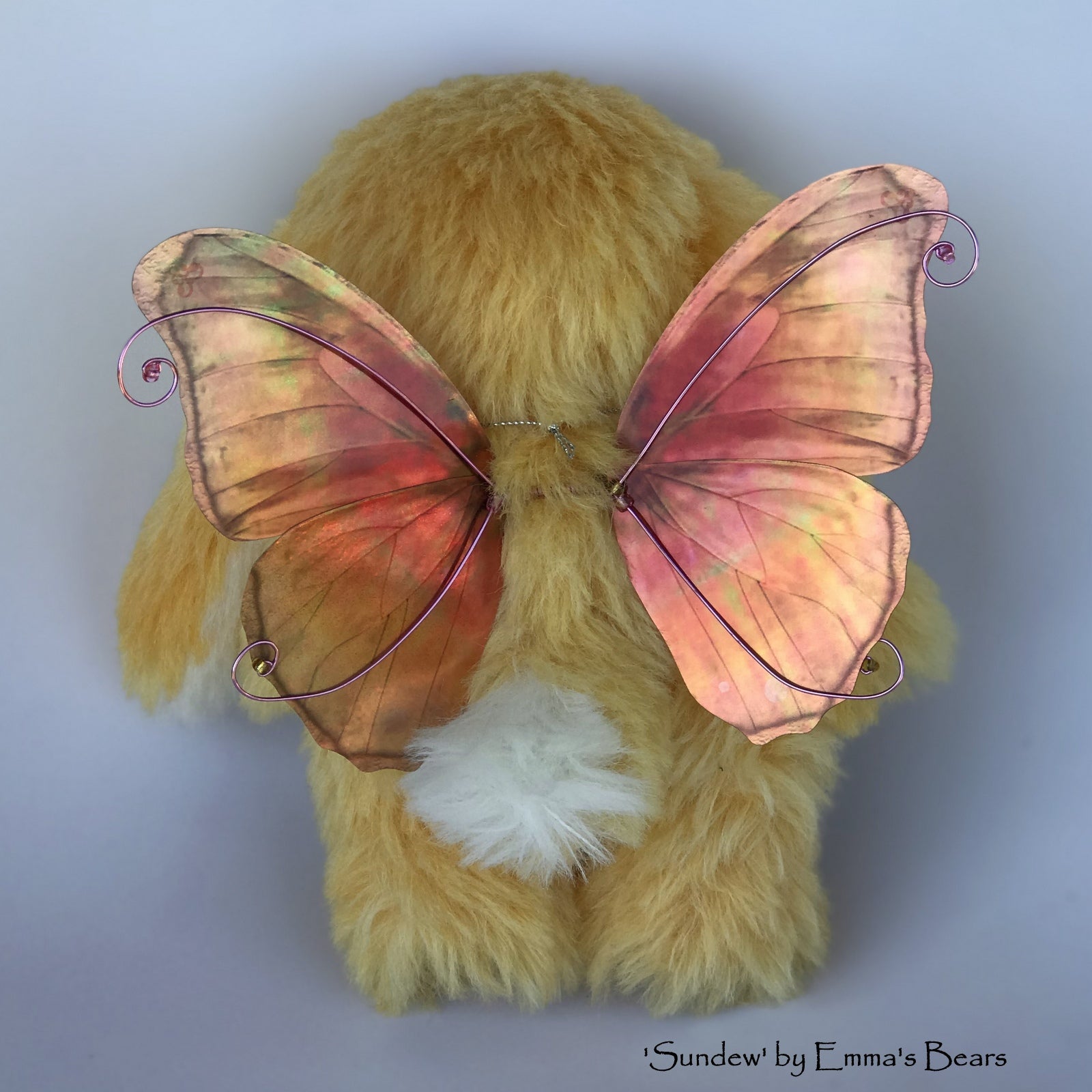 Sundew - 9" Hand dyed alpaca artist Easter Bunny by Emma's Bears - OOAK