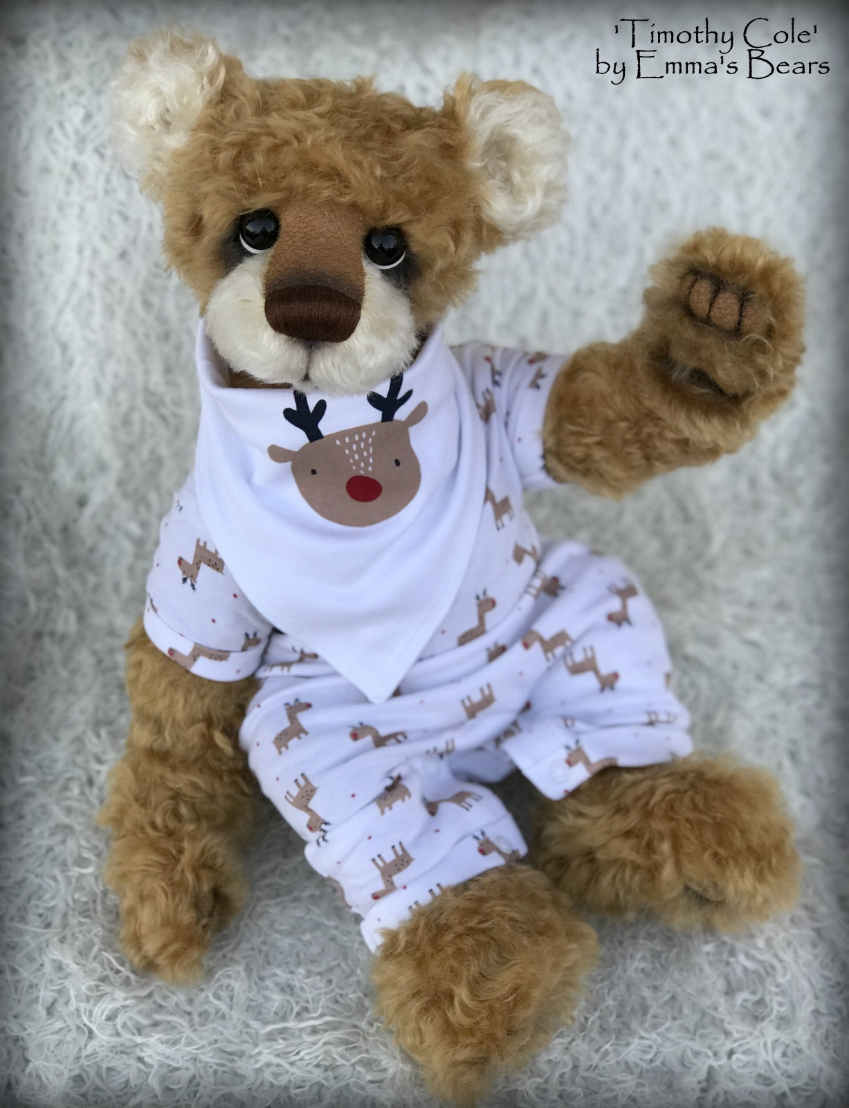 Timothy Cole - 21" Christmas 2018 Toddler Artist Bear by Emma's Bears - OOAK