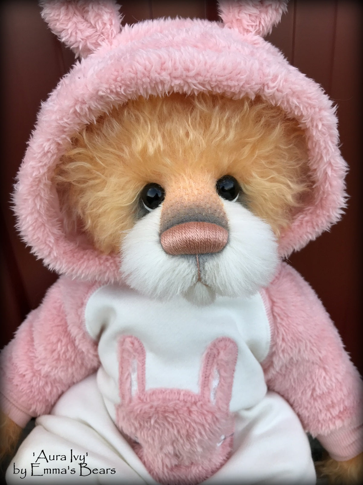 Toddler Aura Ivy - 17in hand-dyed MOHAIR Artist toddler style Bear by Emma's Bears - OOAK