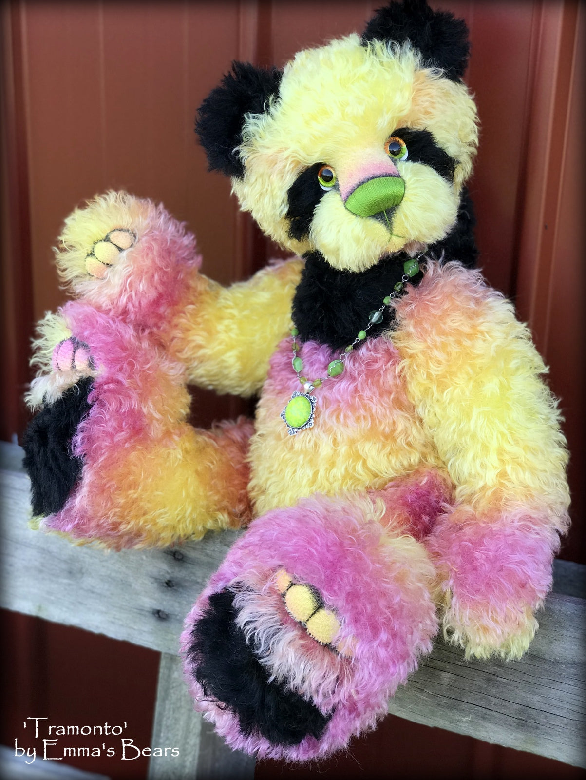 Tramonto - 19in hand dyed mohair Artist Bear by Emmas Bears - OOAK