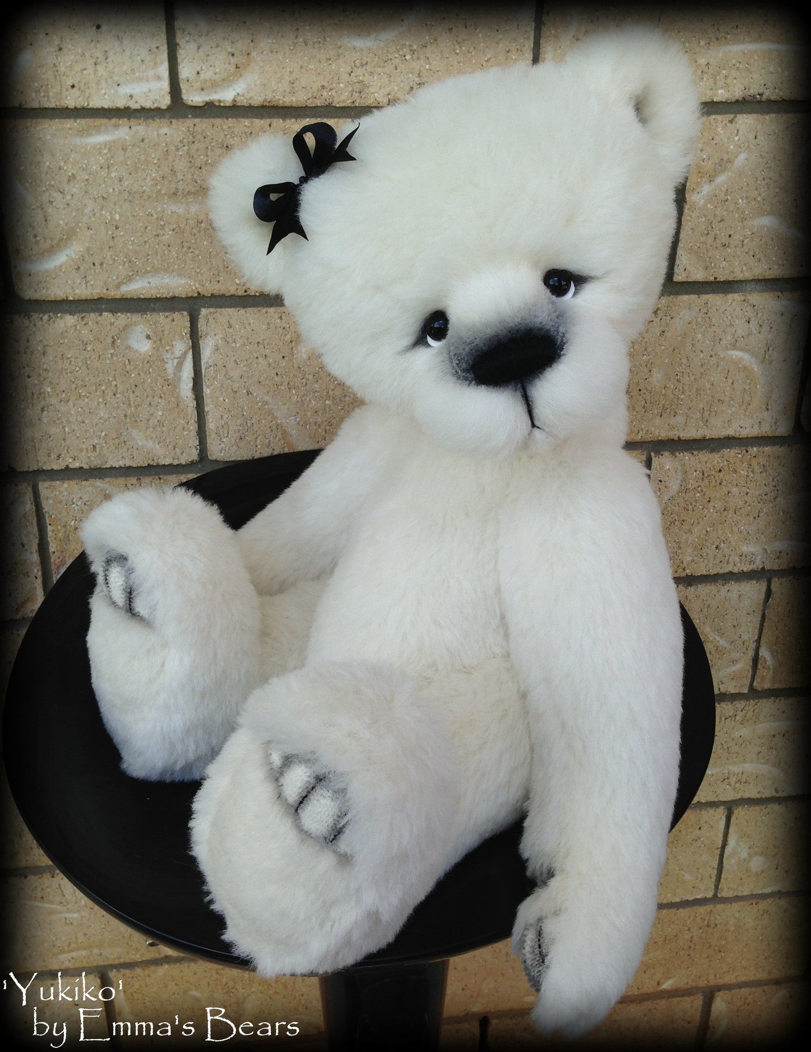 Yukiko - 22" large ALPACA artist bear - OOAK by Emma's Bears