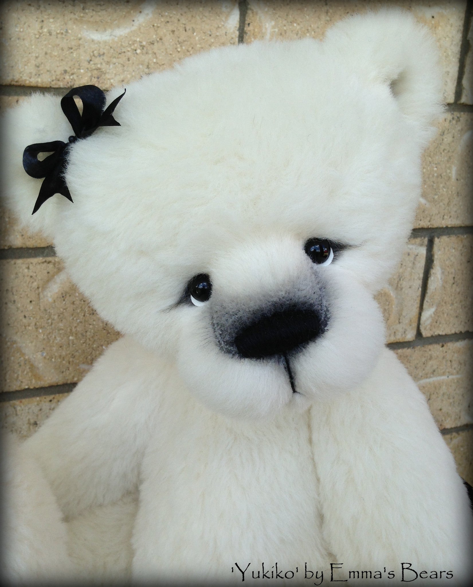 Yukiko - 22" large ALPACA artist bear - OOAK by Emma's Bears